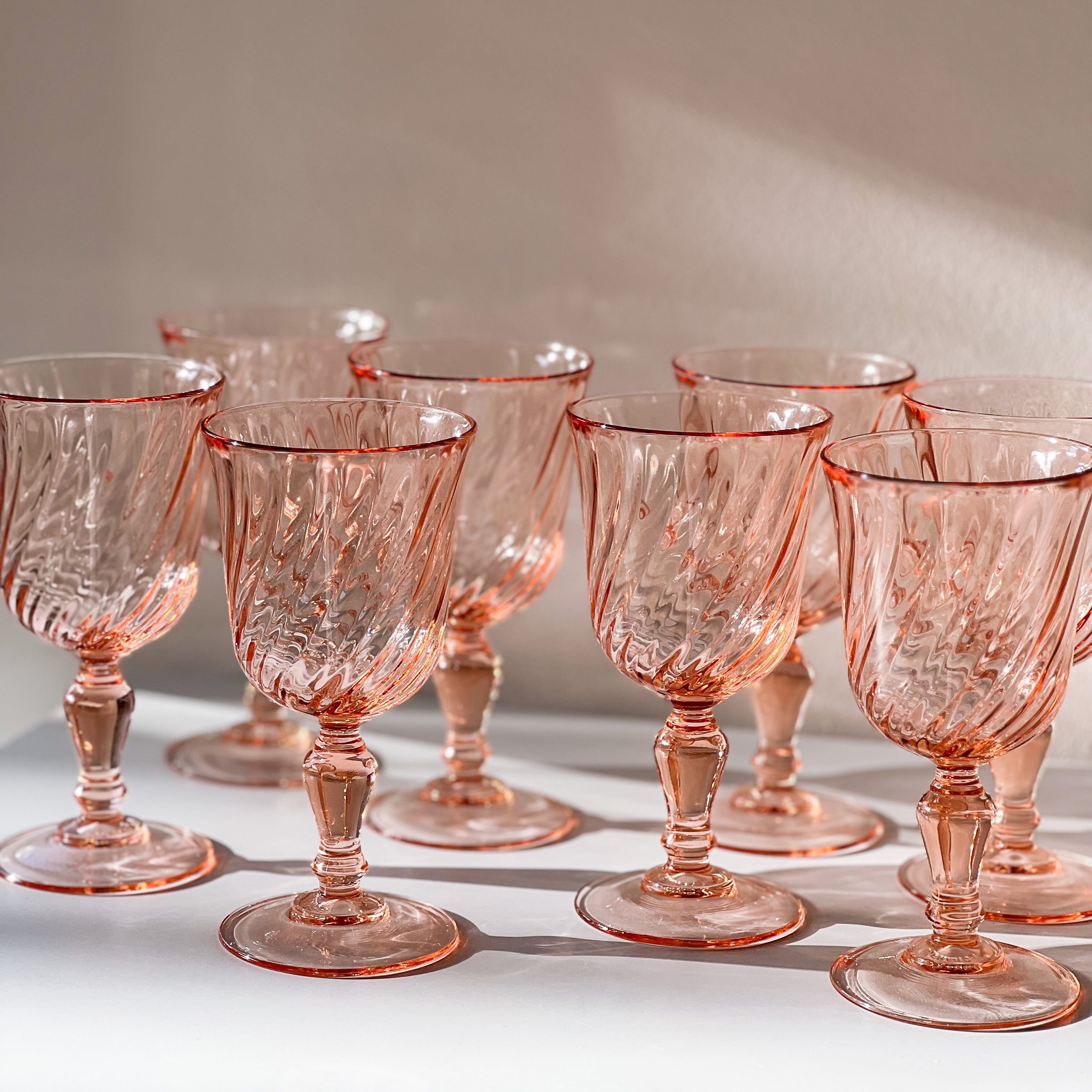Rosaline Swirl Wine Glasses
