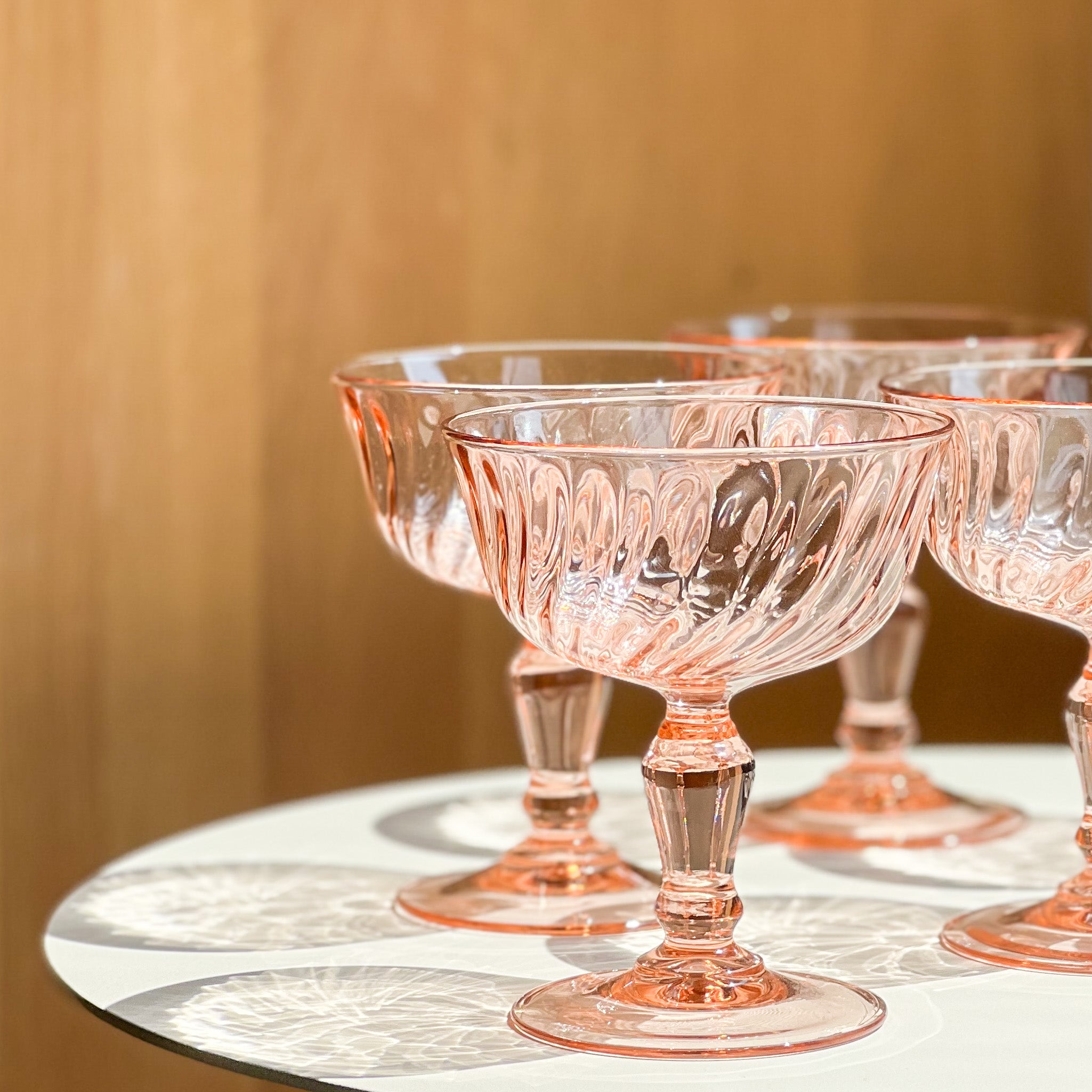 Blush Coupe Glasses