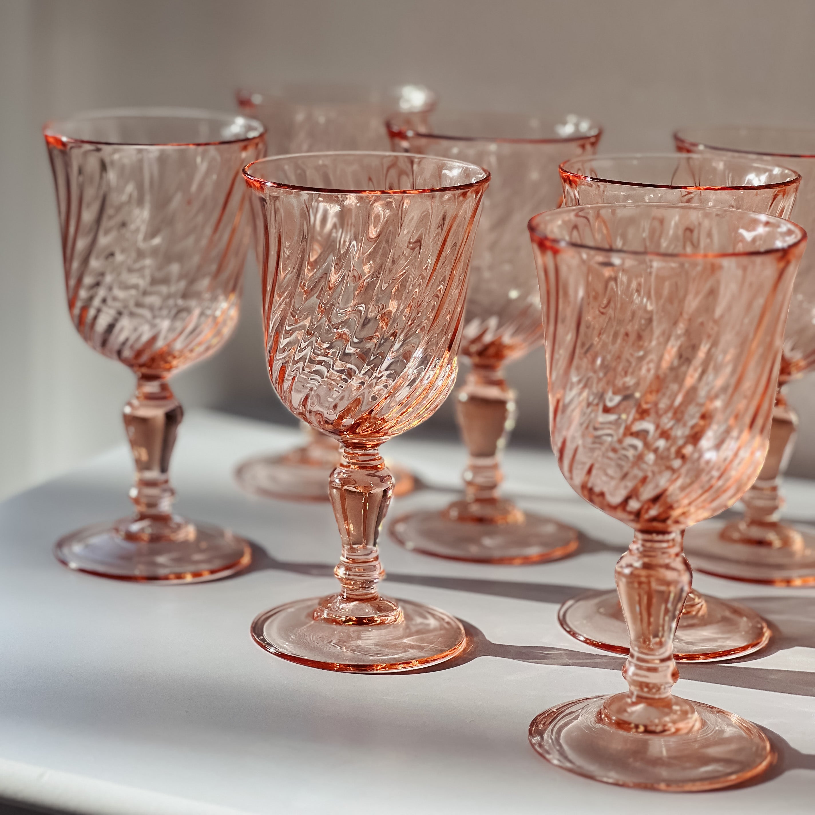 Rosaline Swirl Wine Glasses