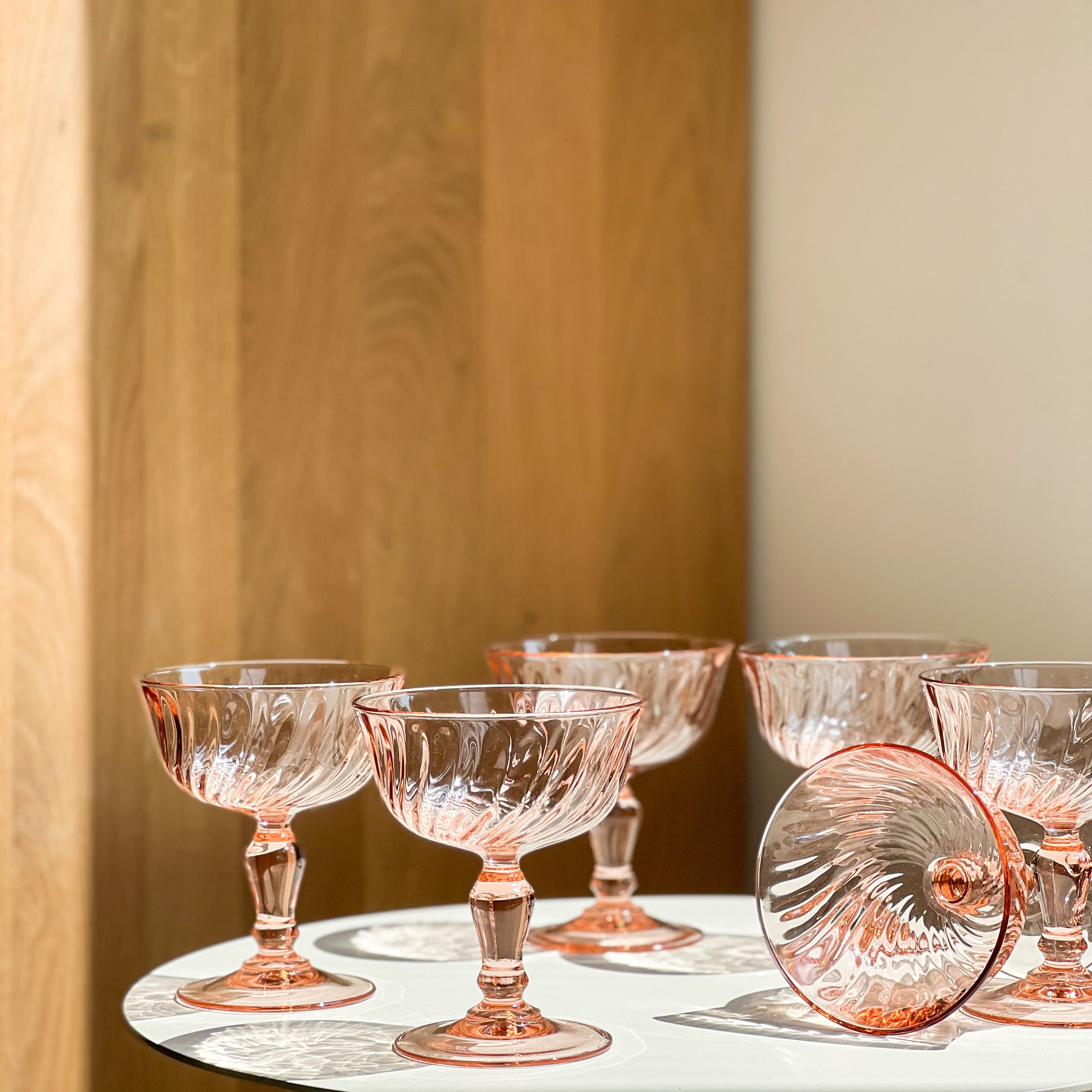 Blush Coupe Glasses
