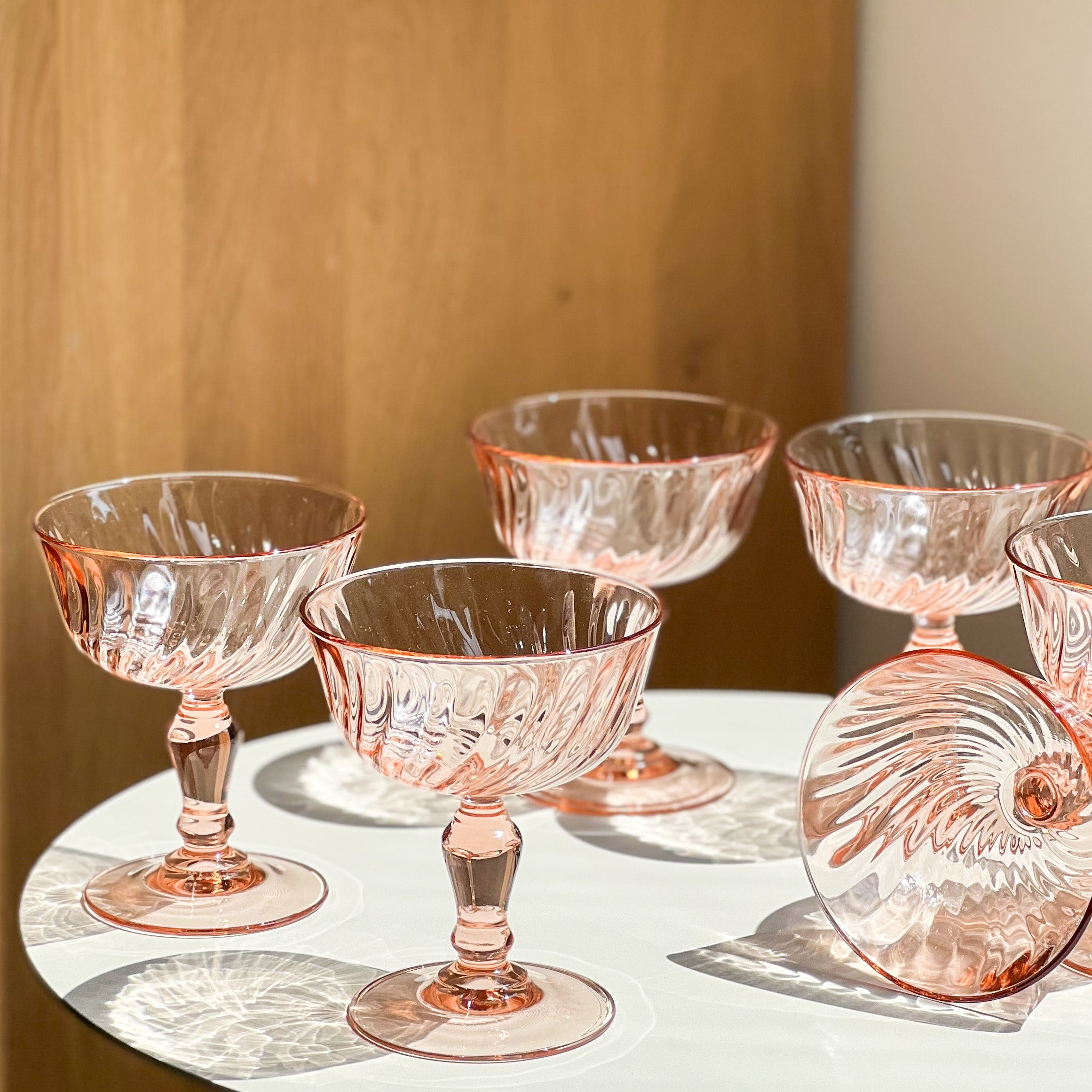 Blush Coupe Glasses