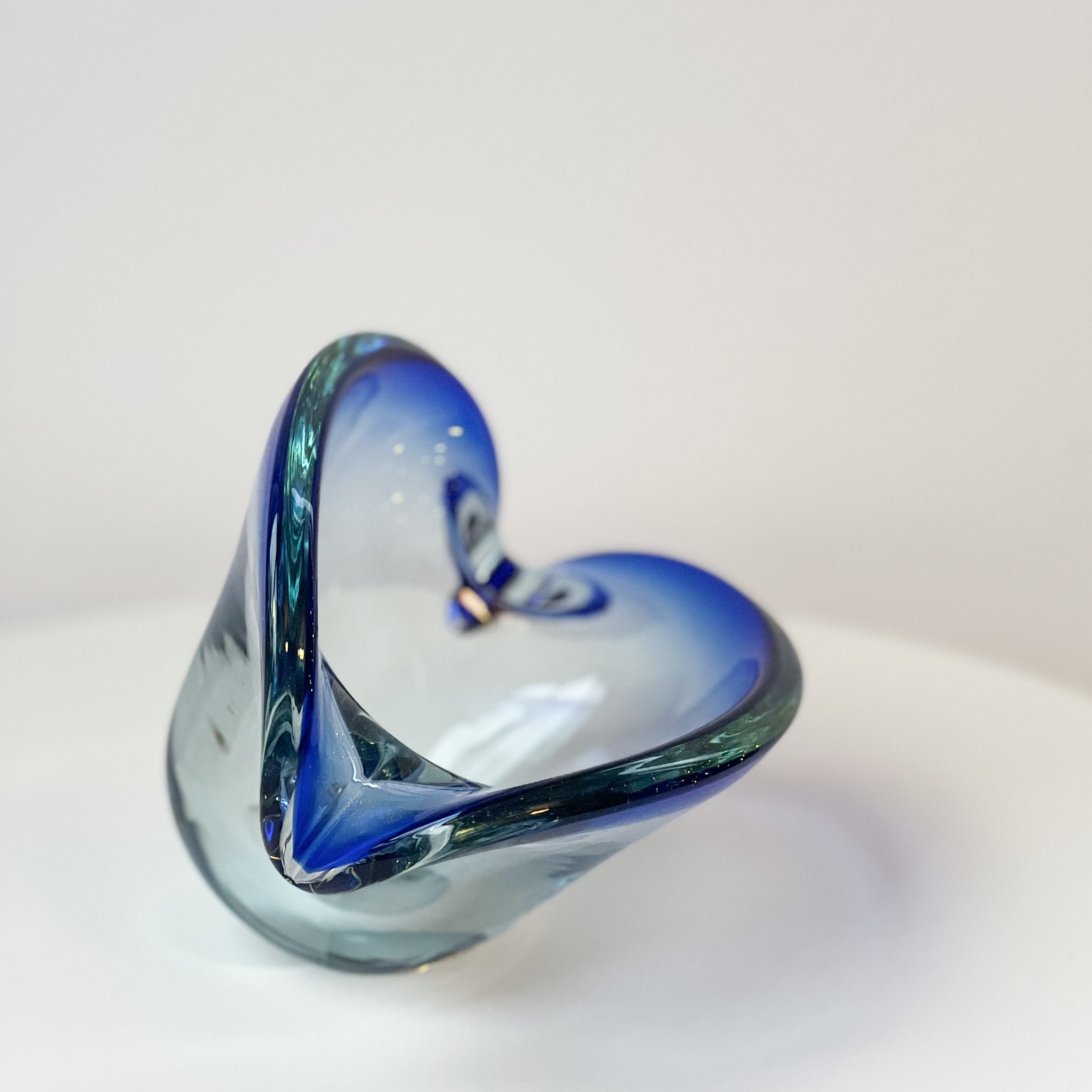 Blue and White Murano Shell