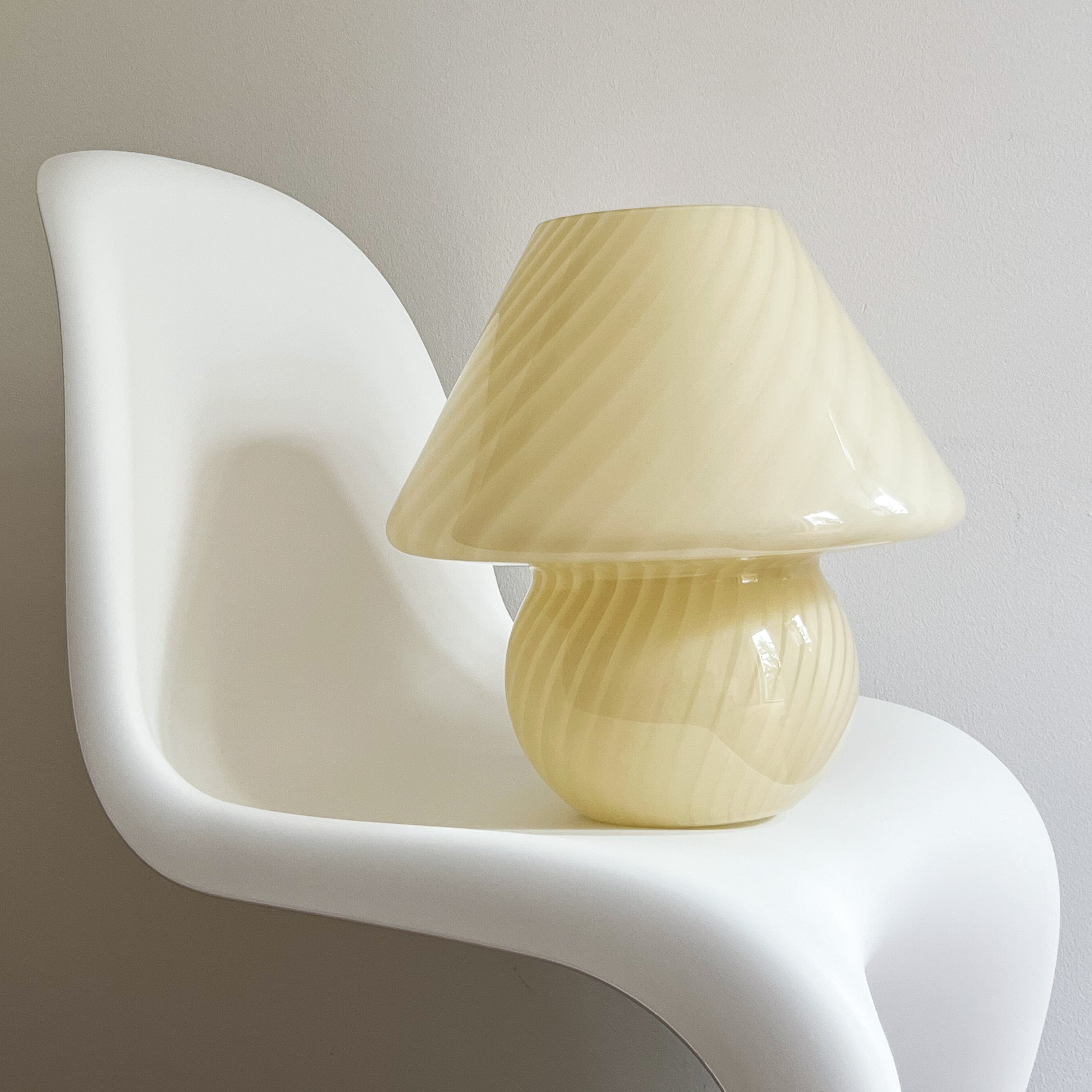 Yellow Murano Mushroom Lamp