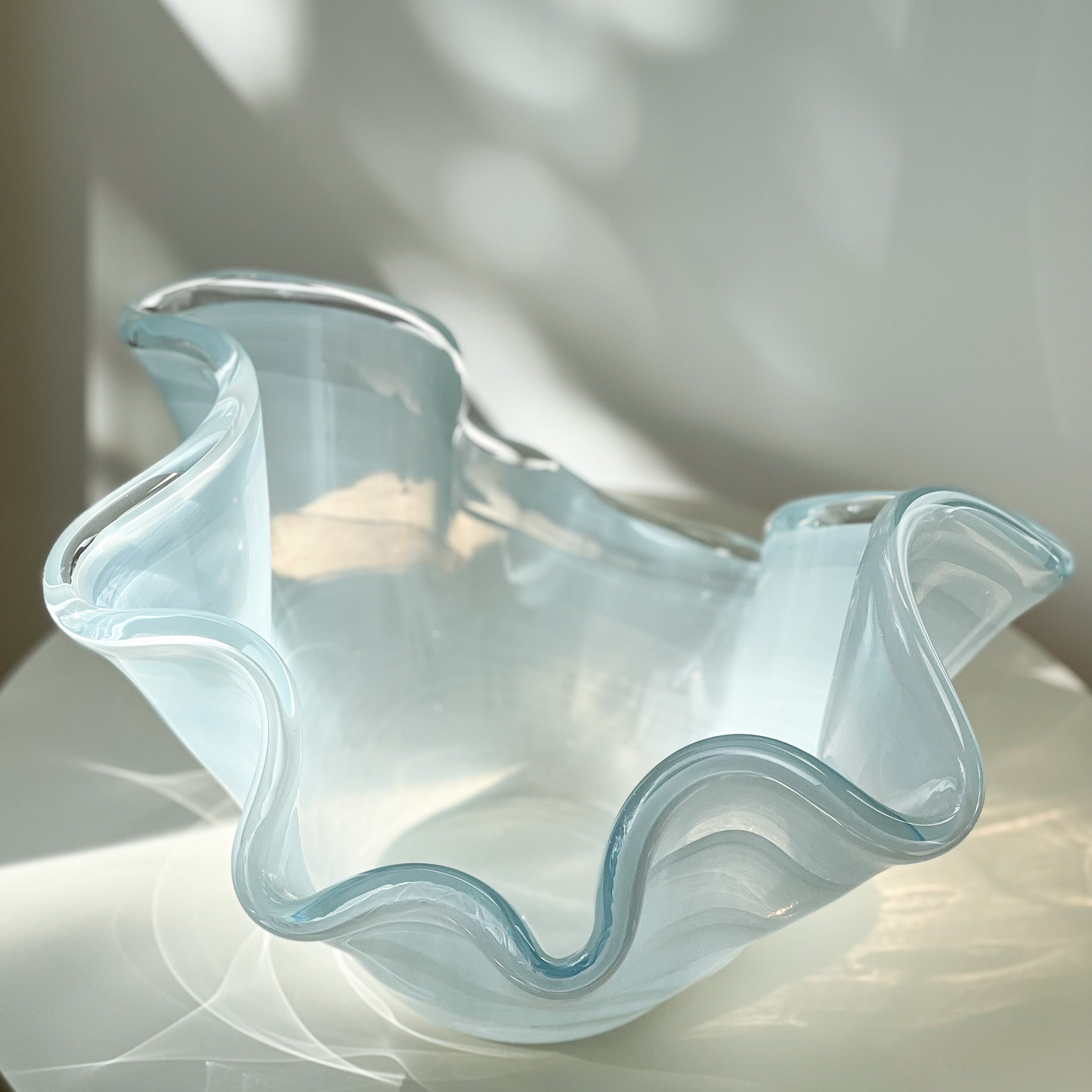 Light Blue Murano Centrepiece