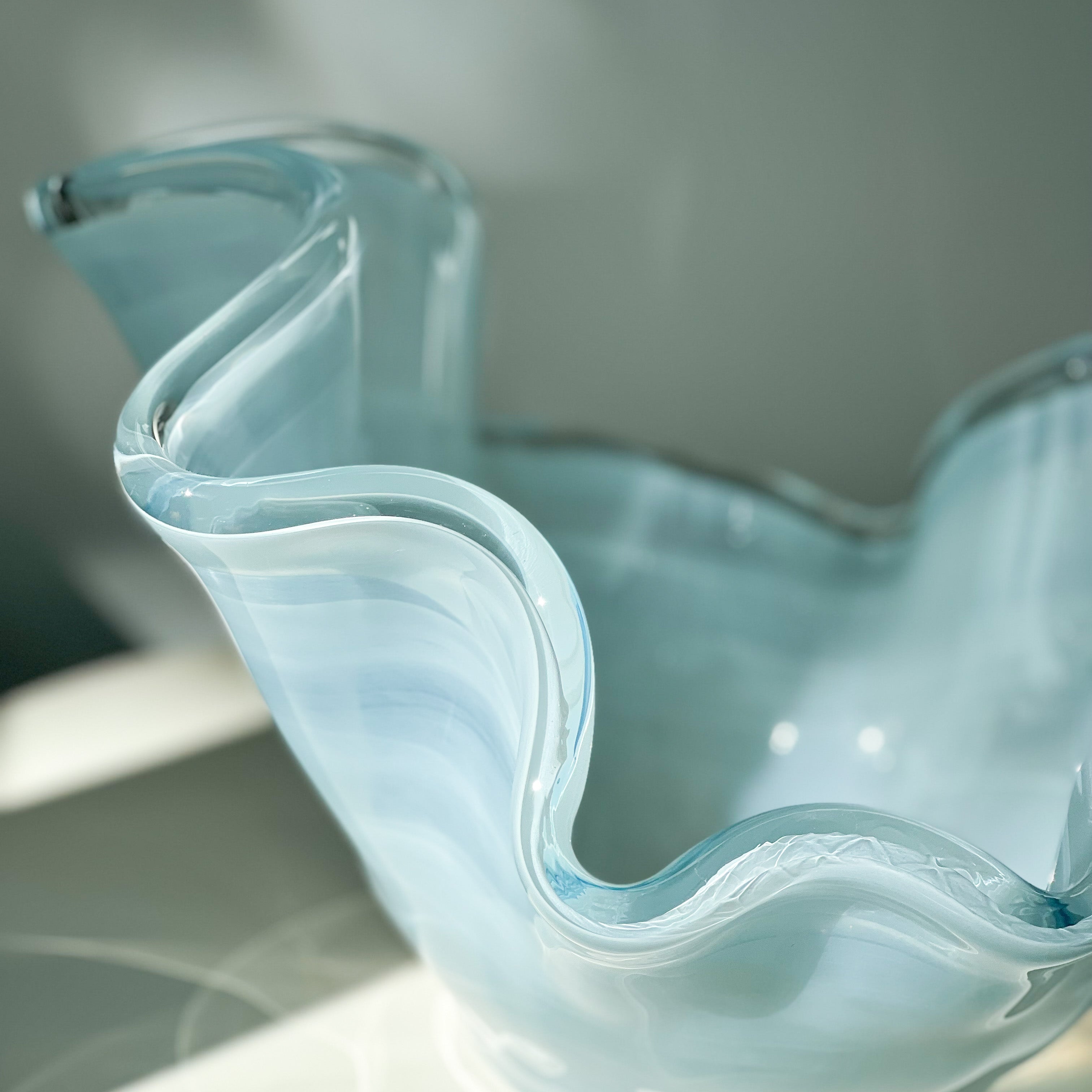 Light Blue Murano Centrepiece