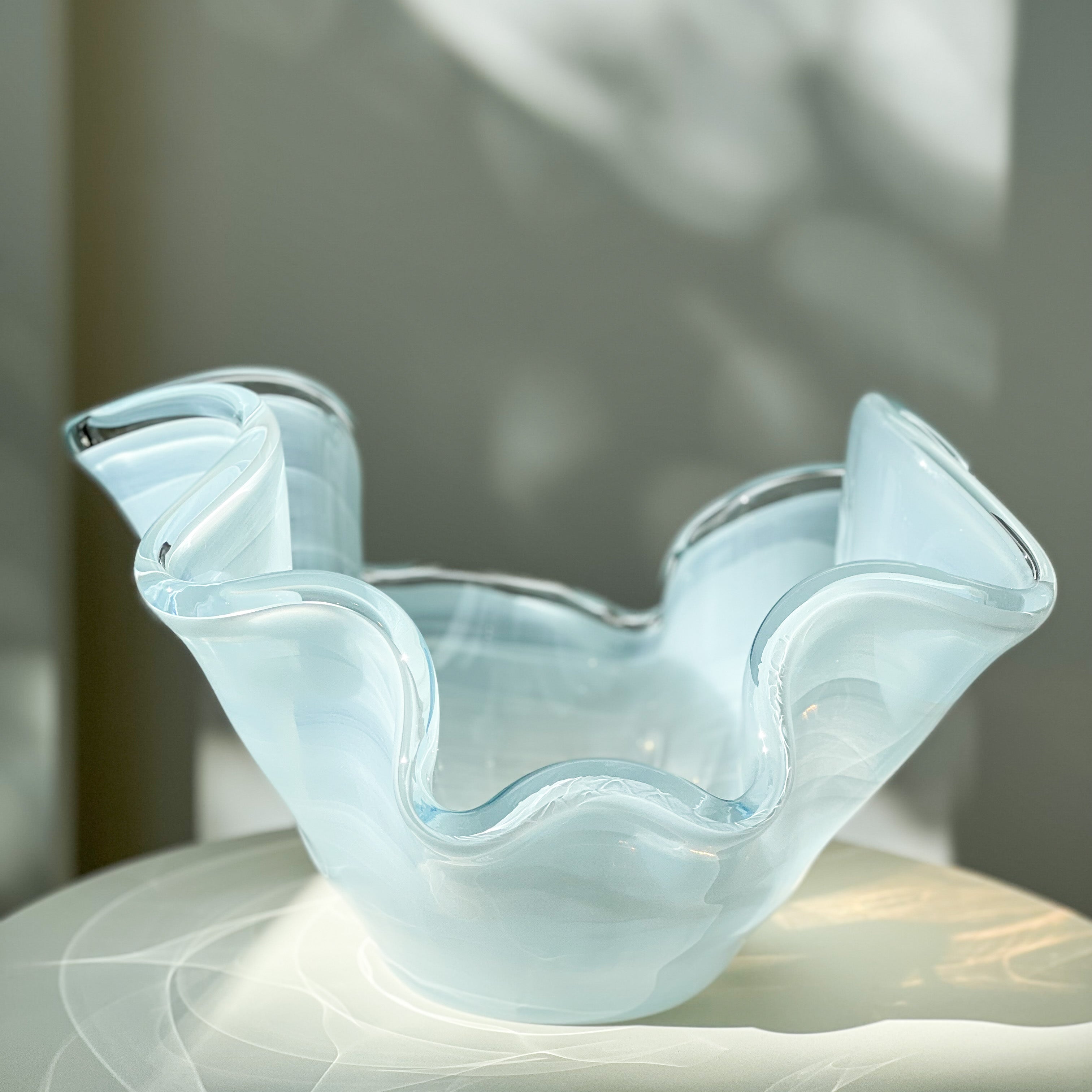 Light Blue Murano Centrepiece