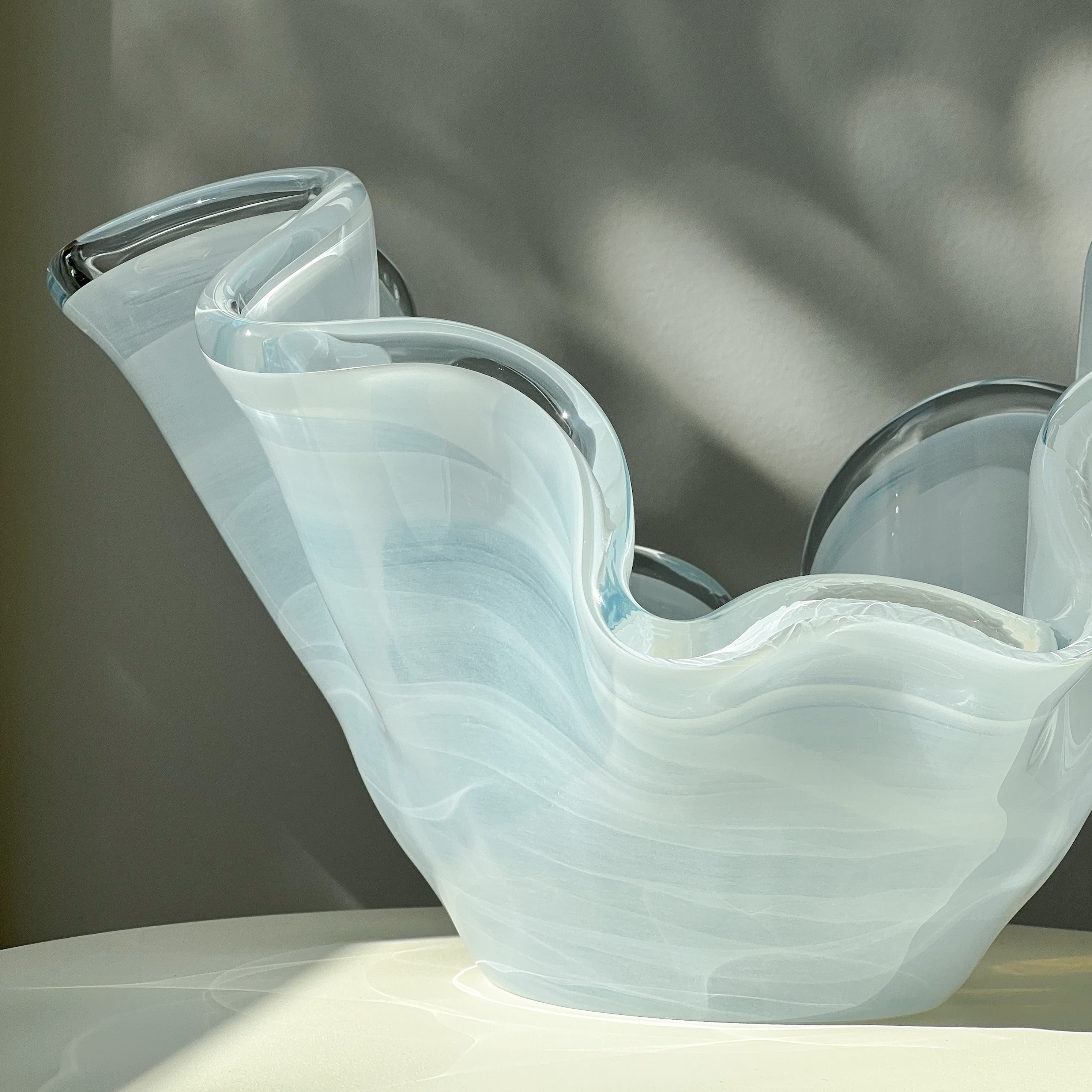 Light Blue Murano Centrepiece