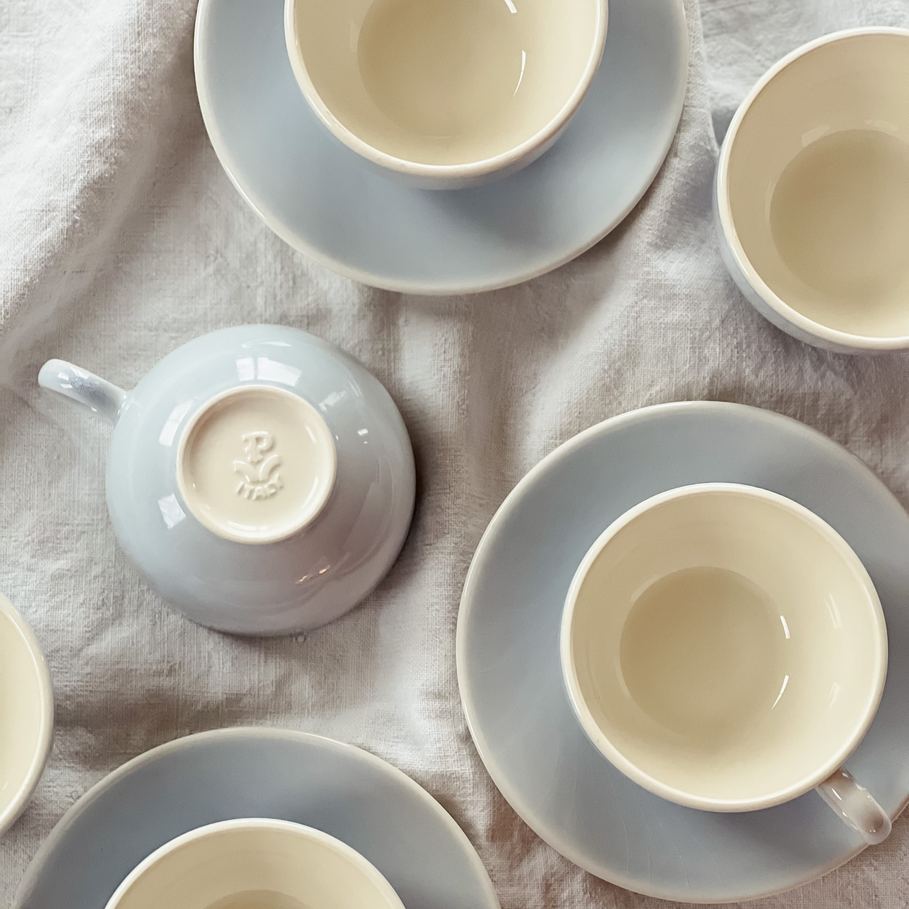 Pale Blue Pagnossin Cappuccino Cups