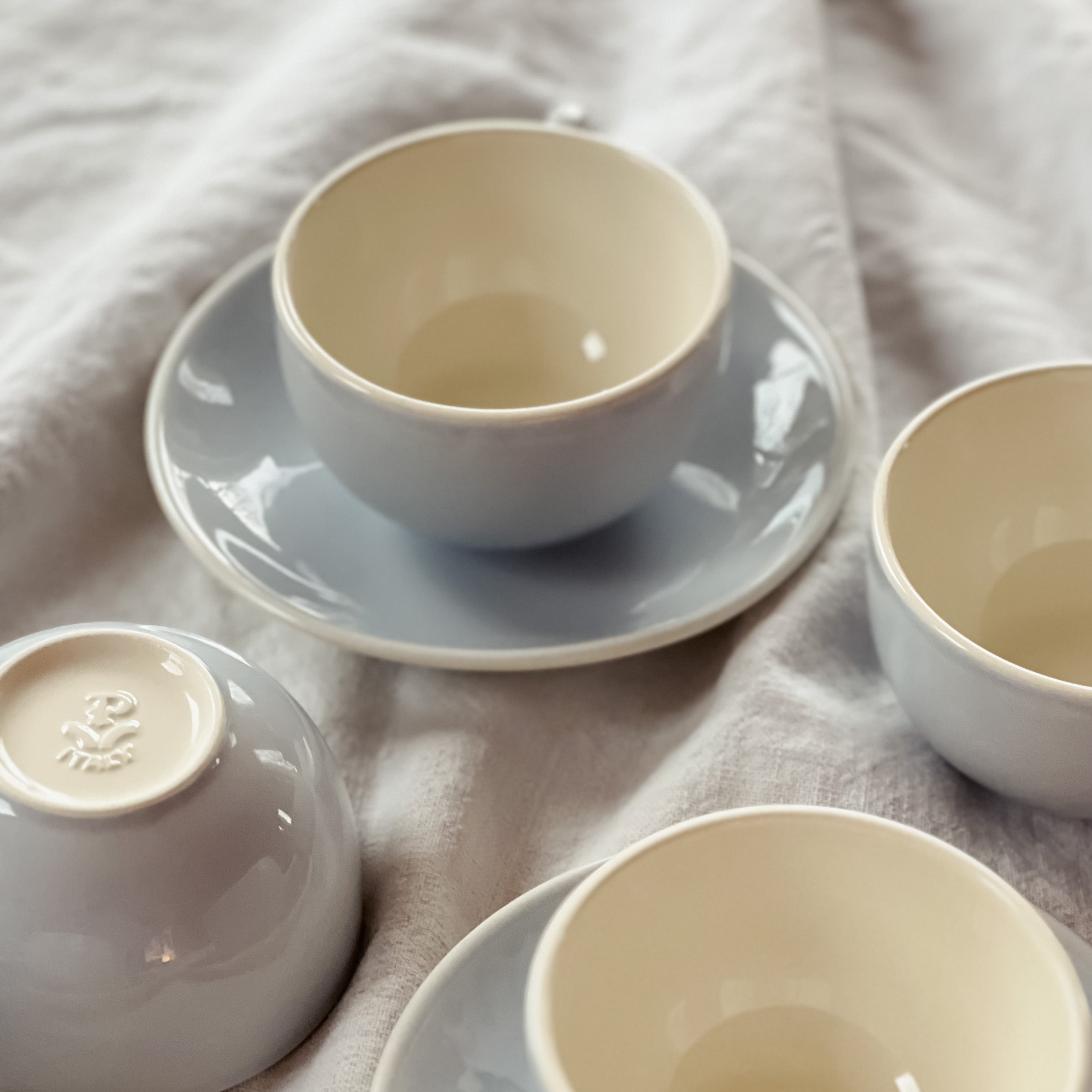 Pale Blue Pagnossin Cappuccino Cups
