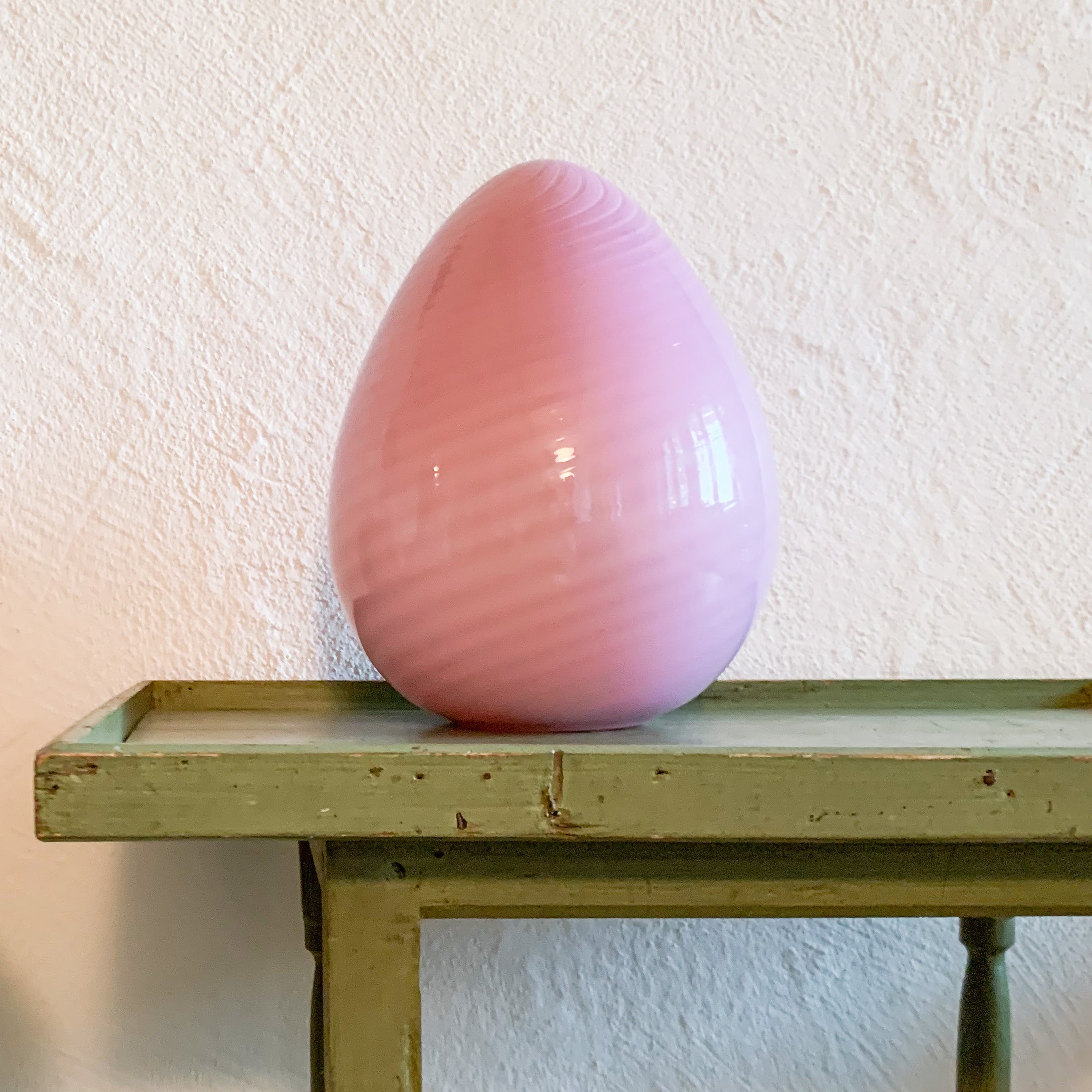 Pink Murano Egg Lamp