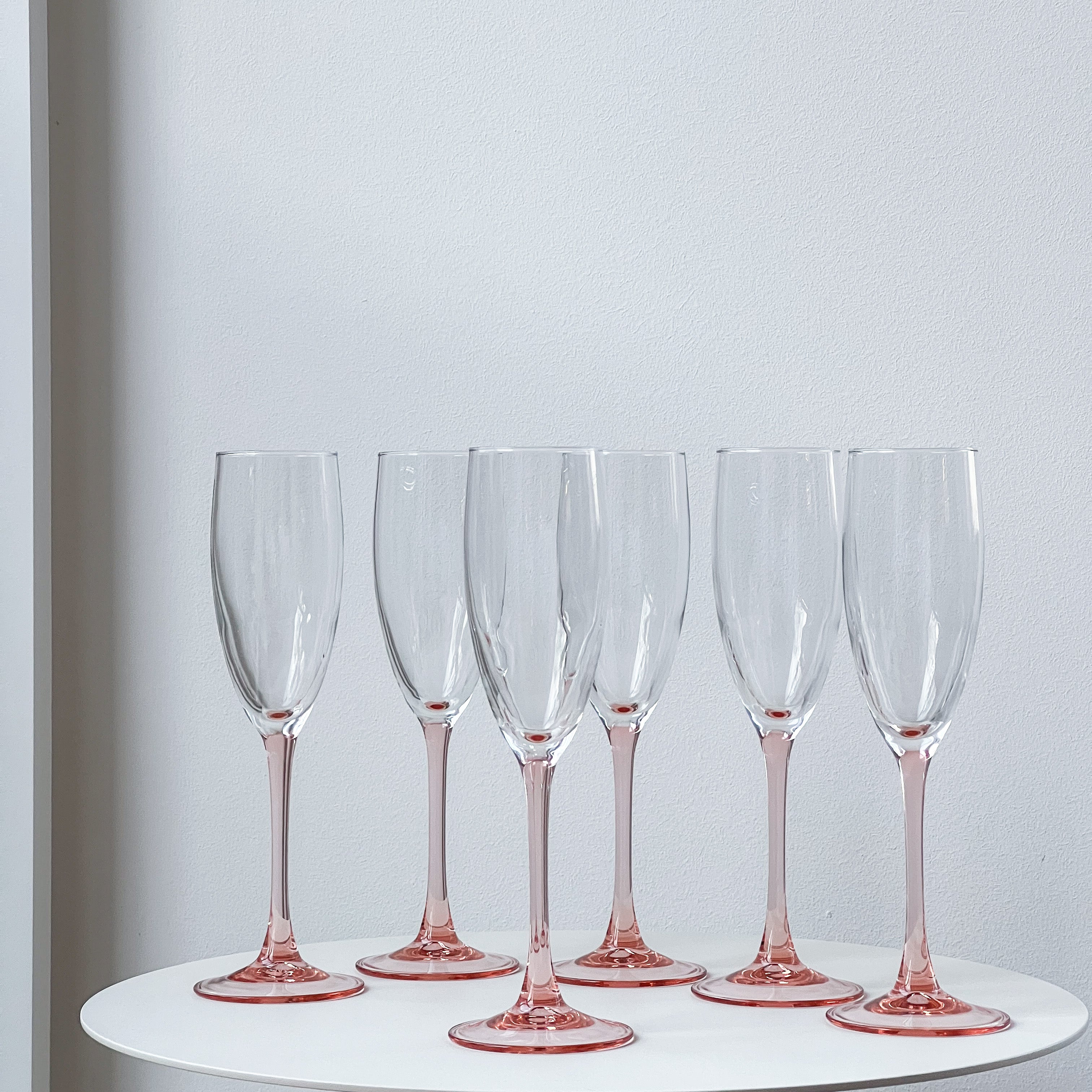 Rose Stem Champagne Flutes
