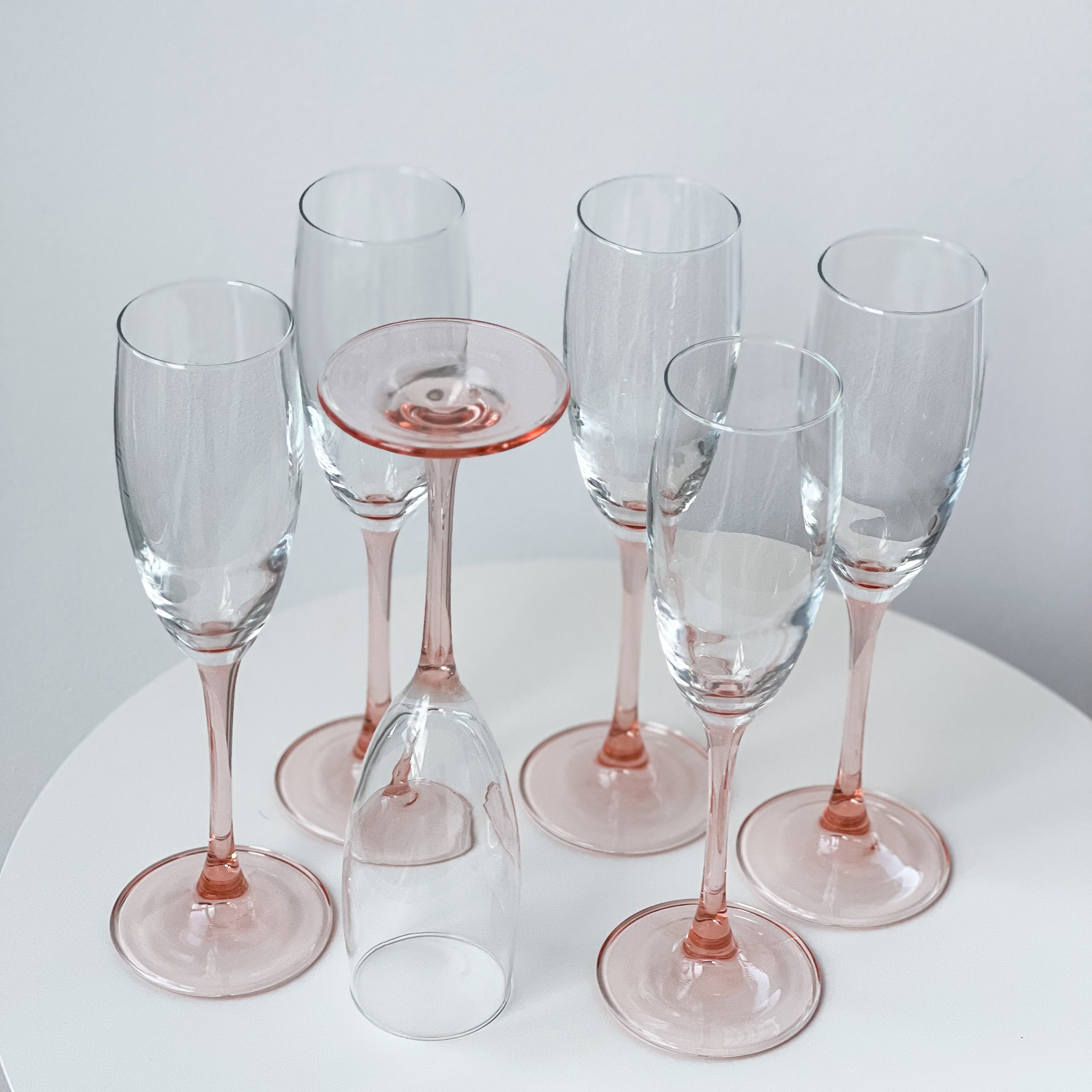 Rose Stem Champagne Flutes