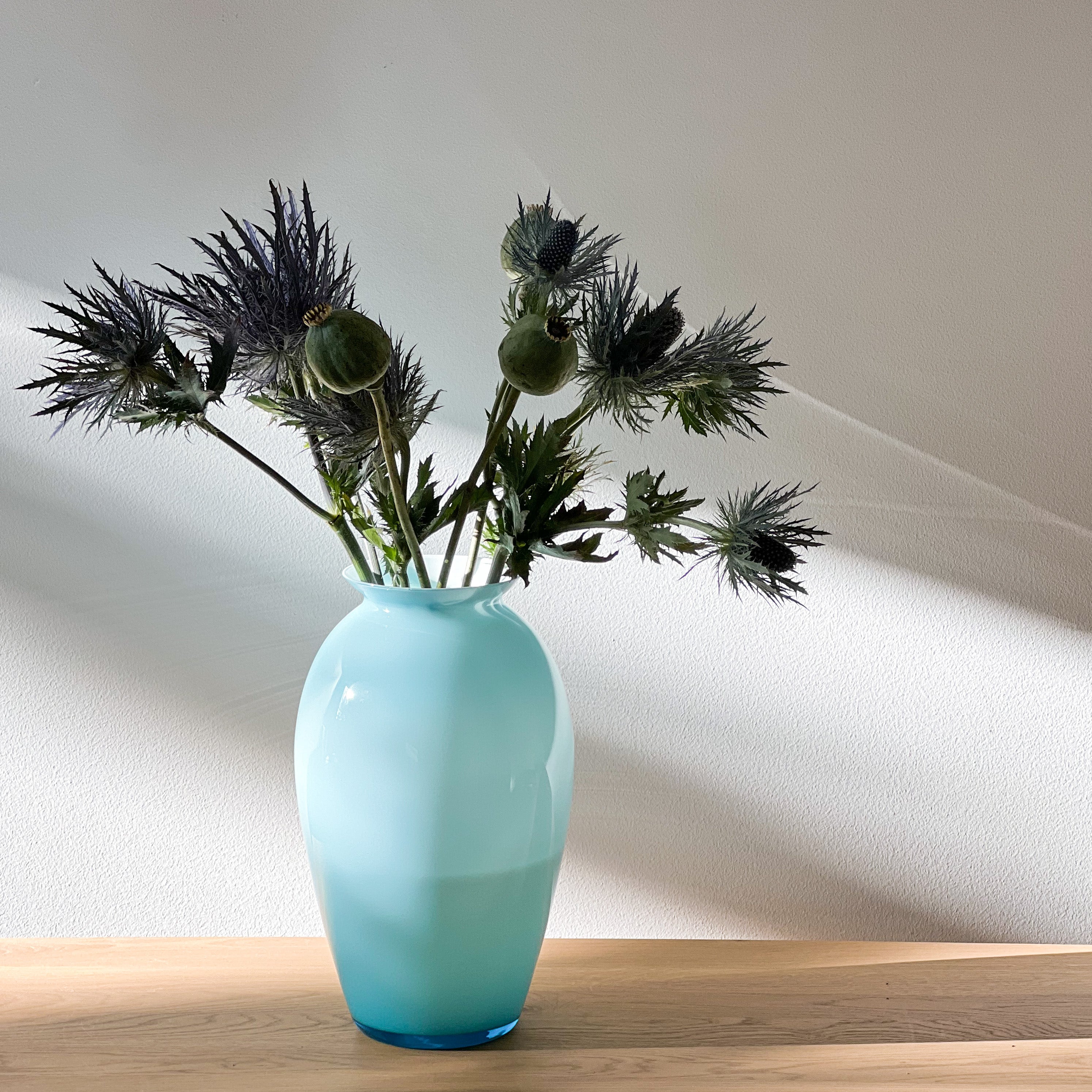 Aquamarine Glass Vase