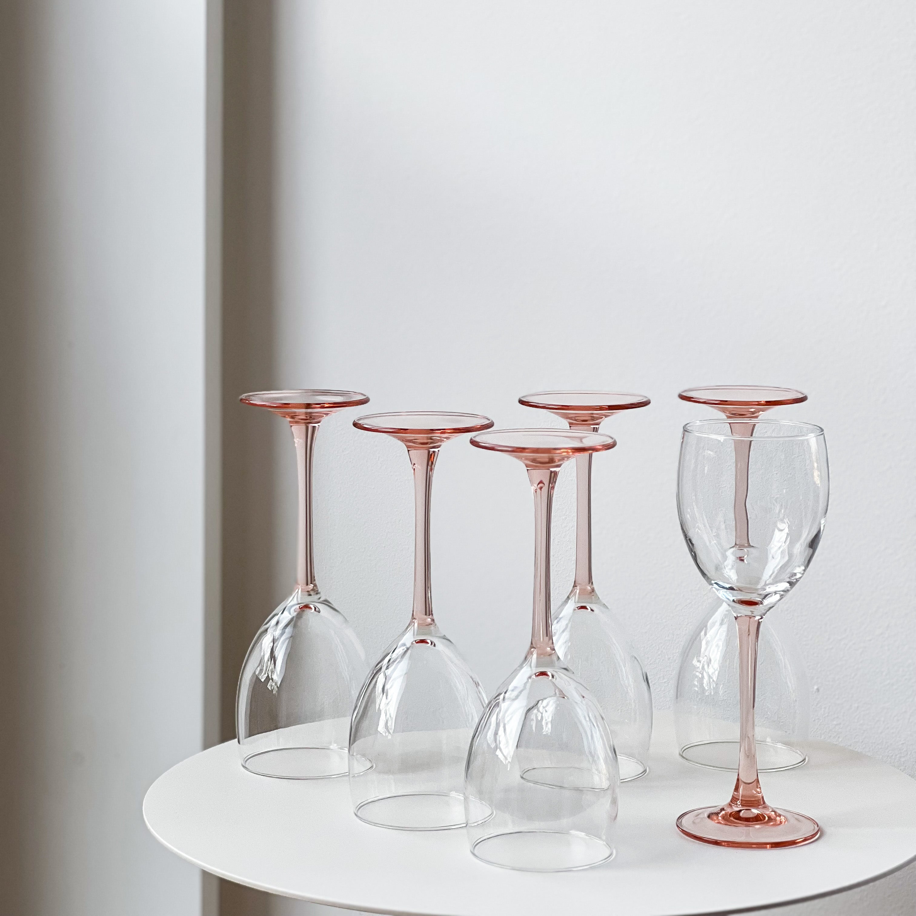 Rose Stem Wine Glasses