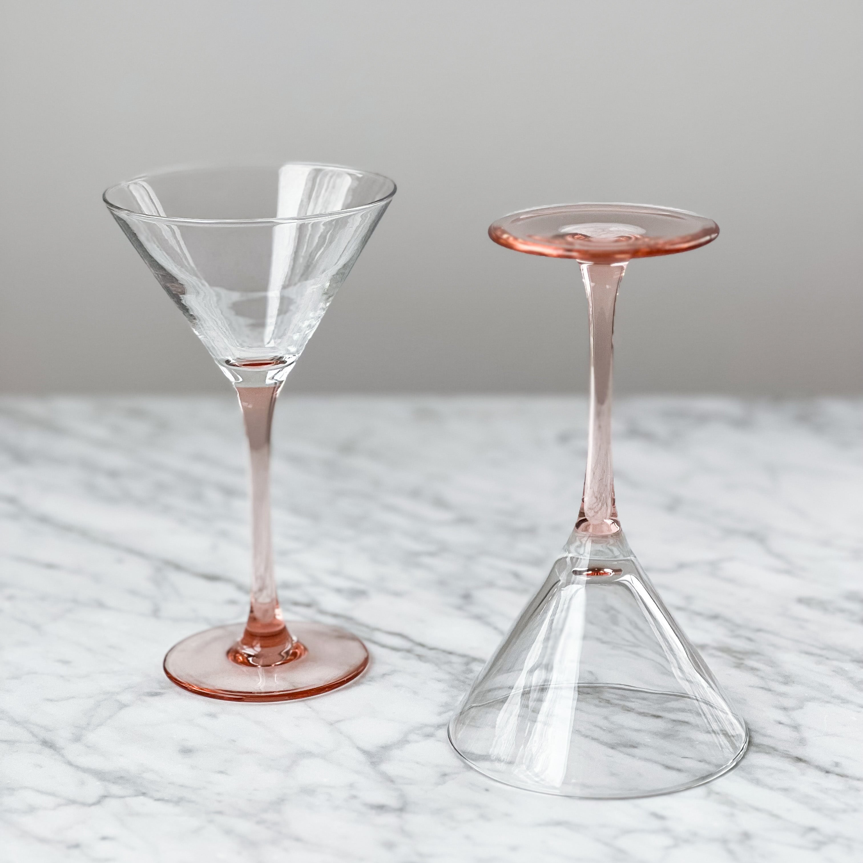 Rose Stem Martini Glasses