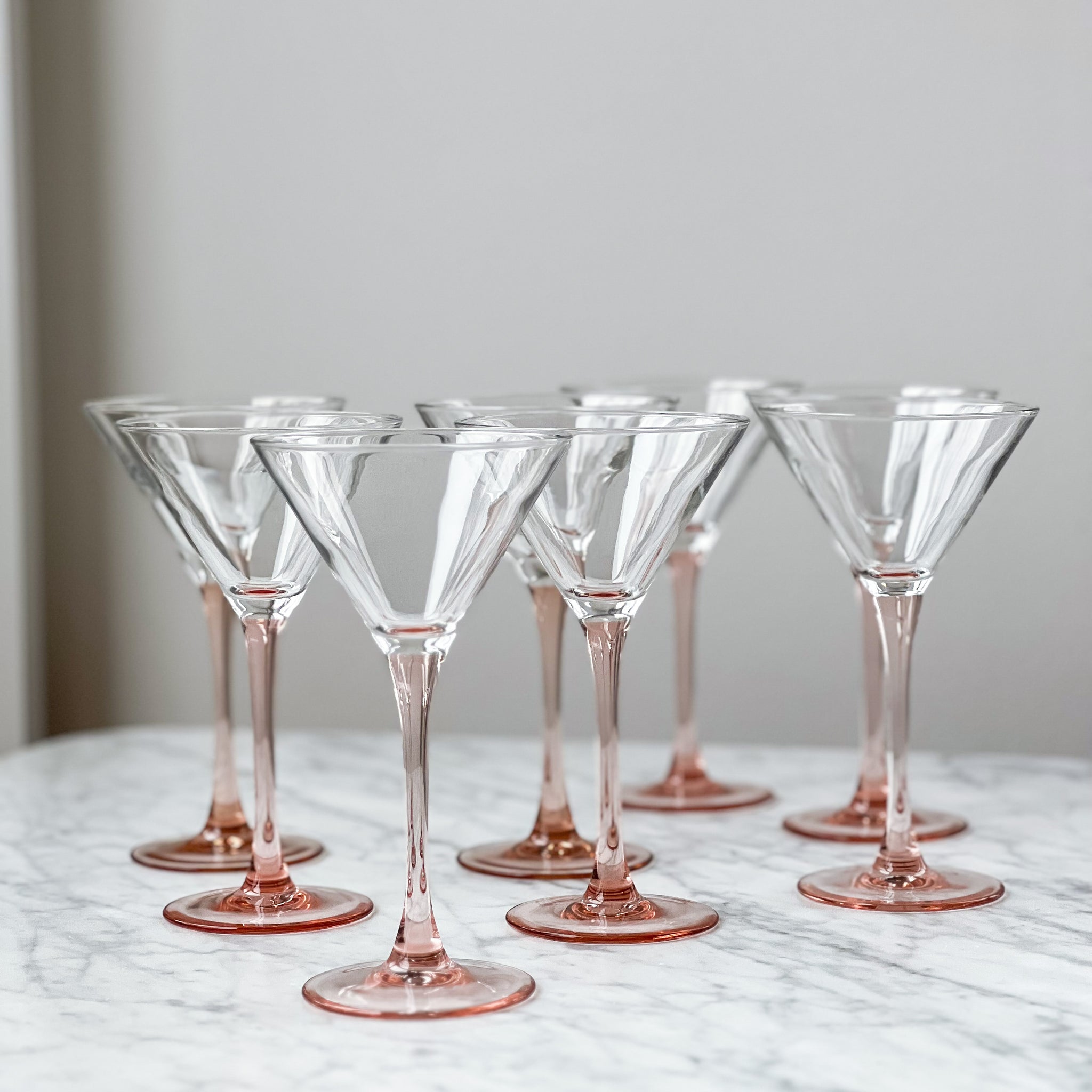 Rose Stem Martini Glasses