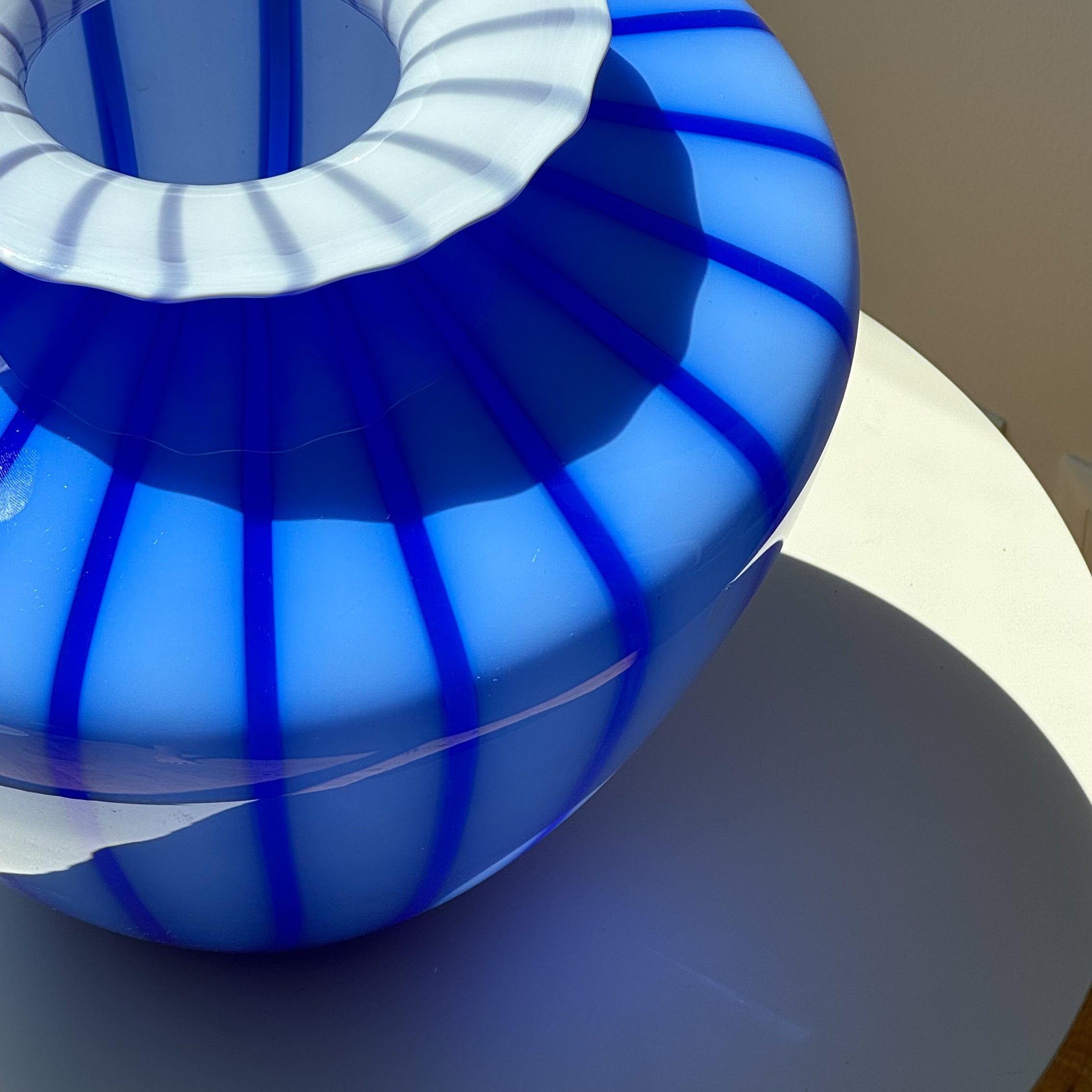 Blue Striped Vase