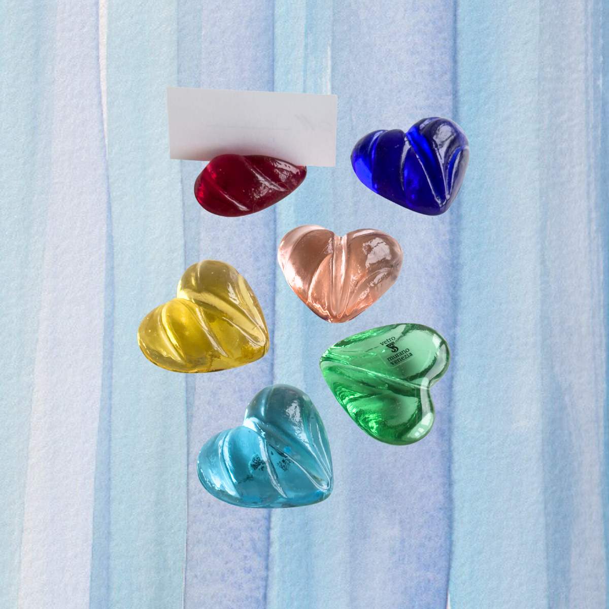 Murano Place Card Hearts