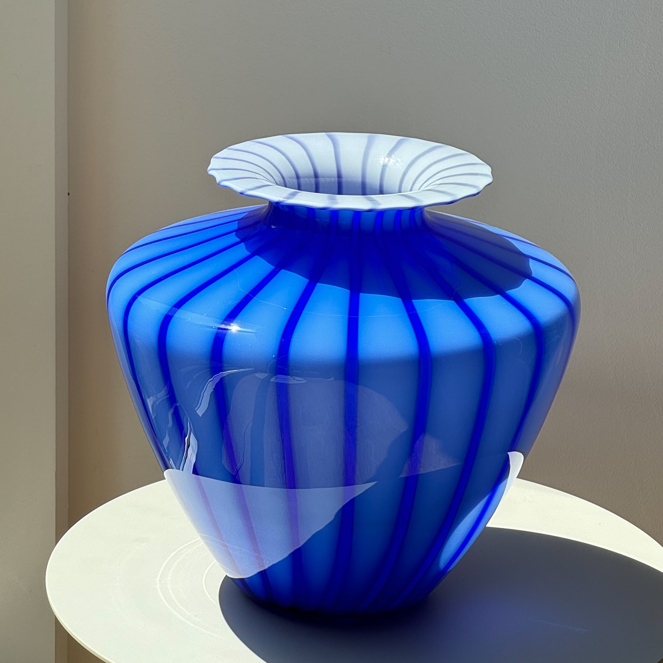 Blue Striped Vase