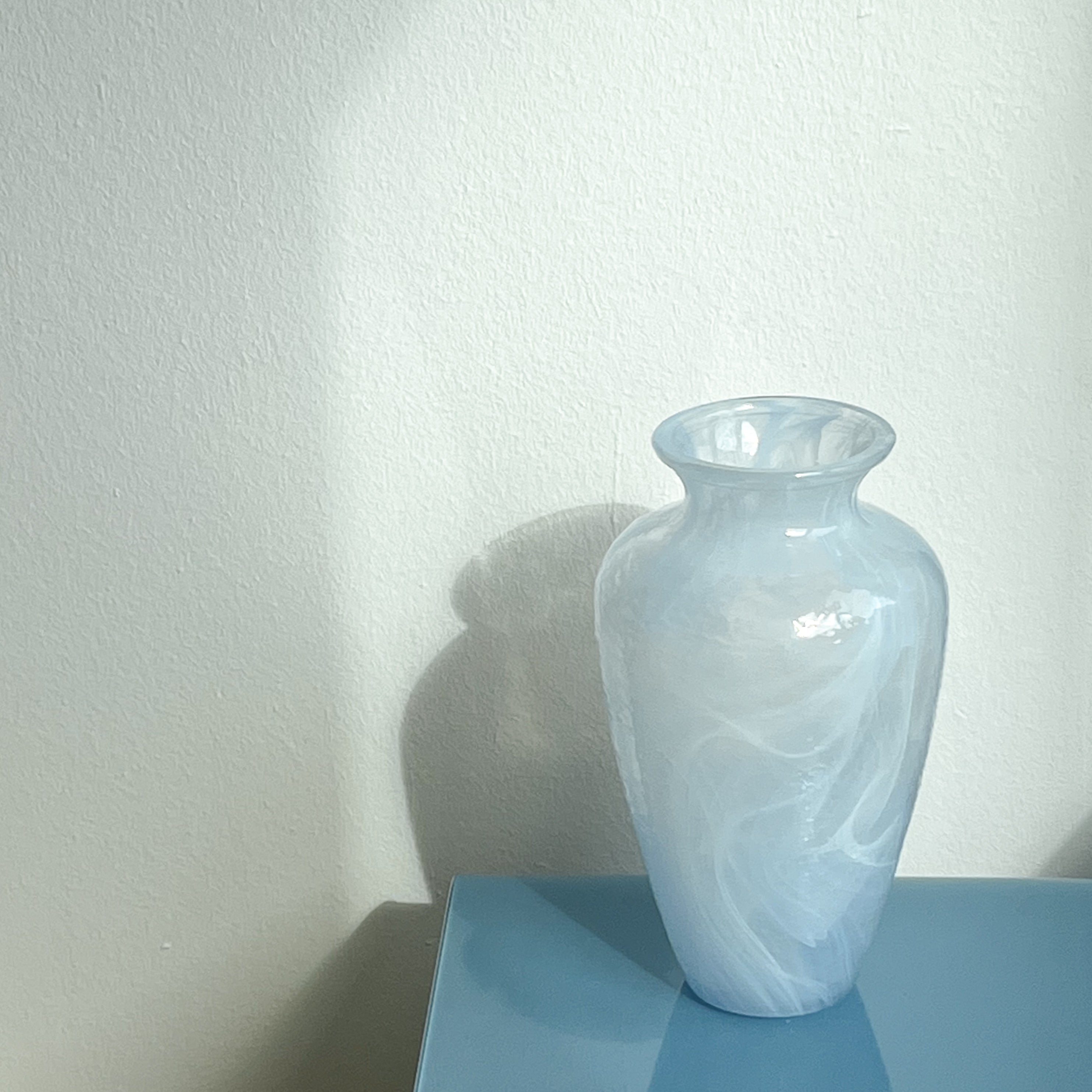 Pale Blue Swirly Vase