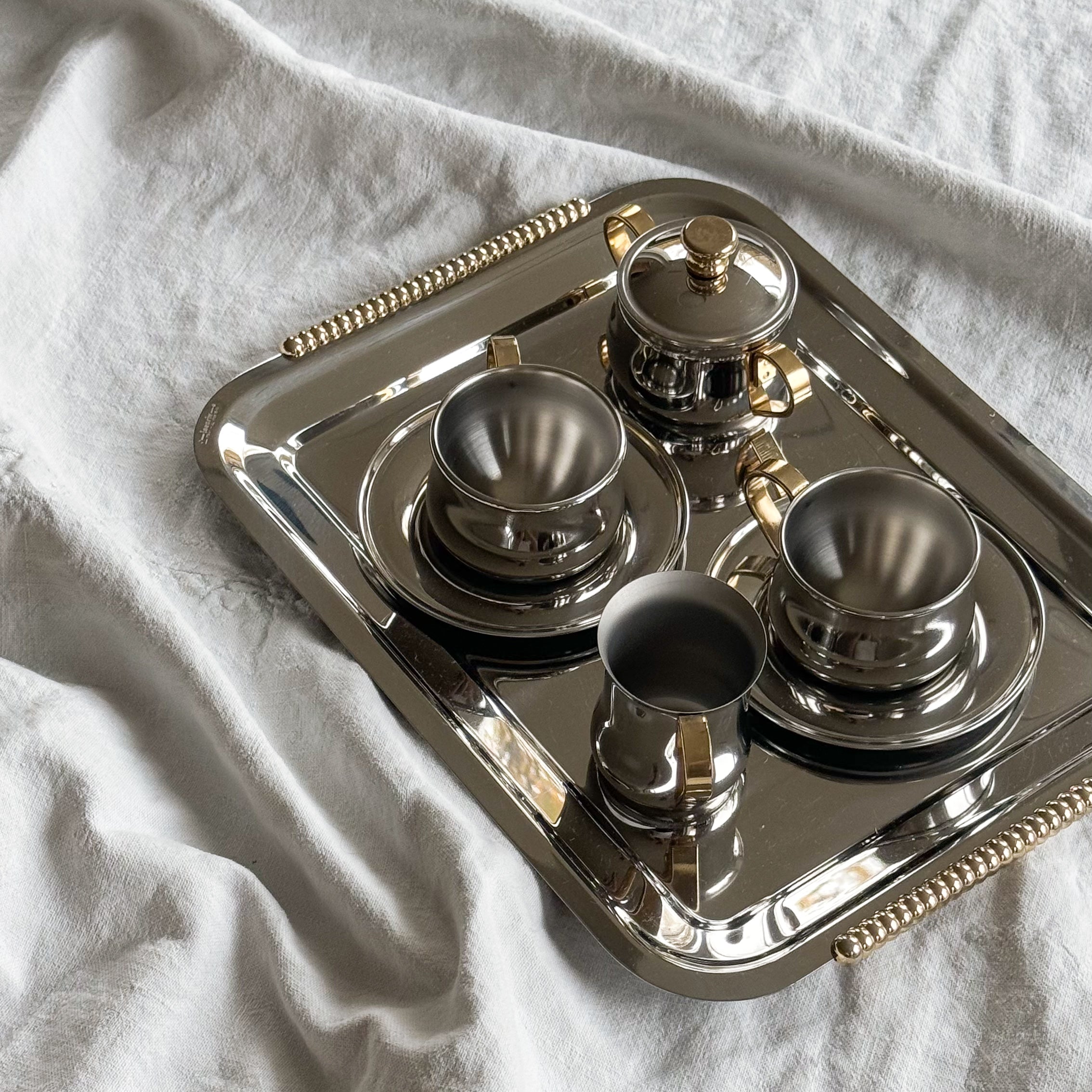 Mixed Metal Espresso Set