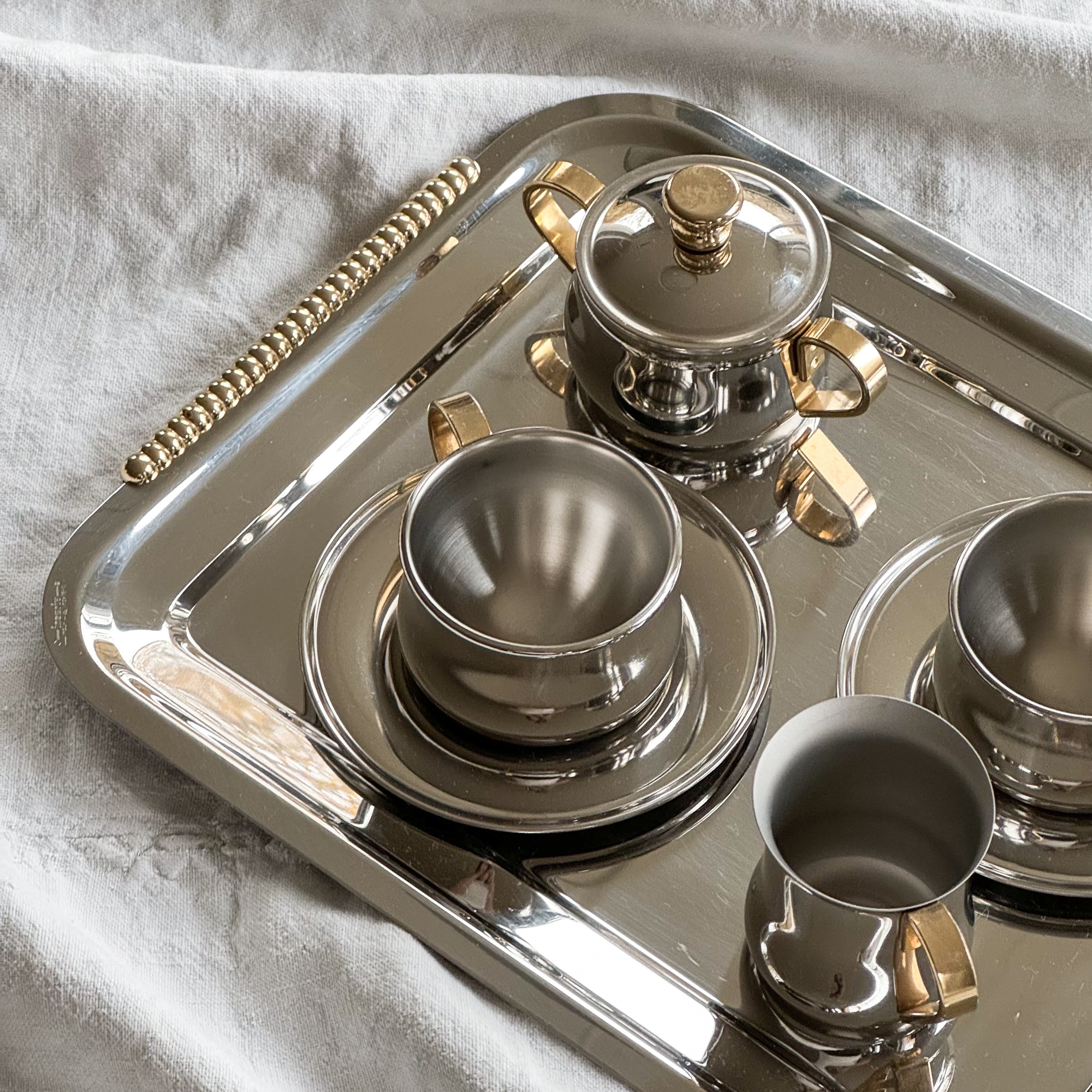 Mixed Metal Espresso Set