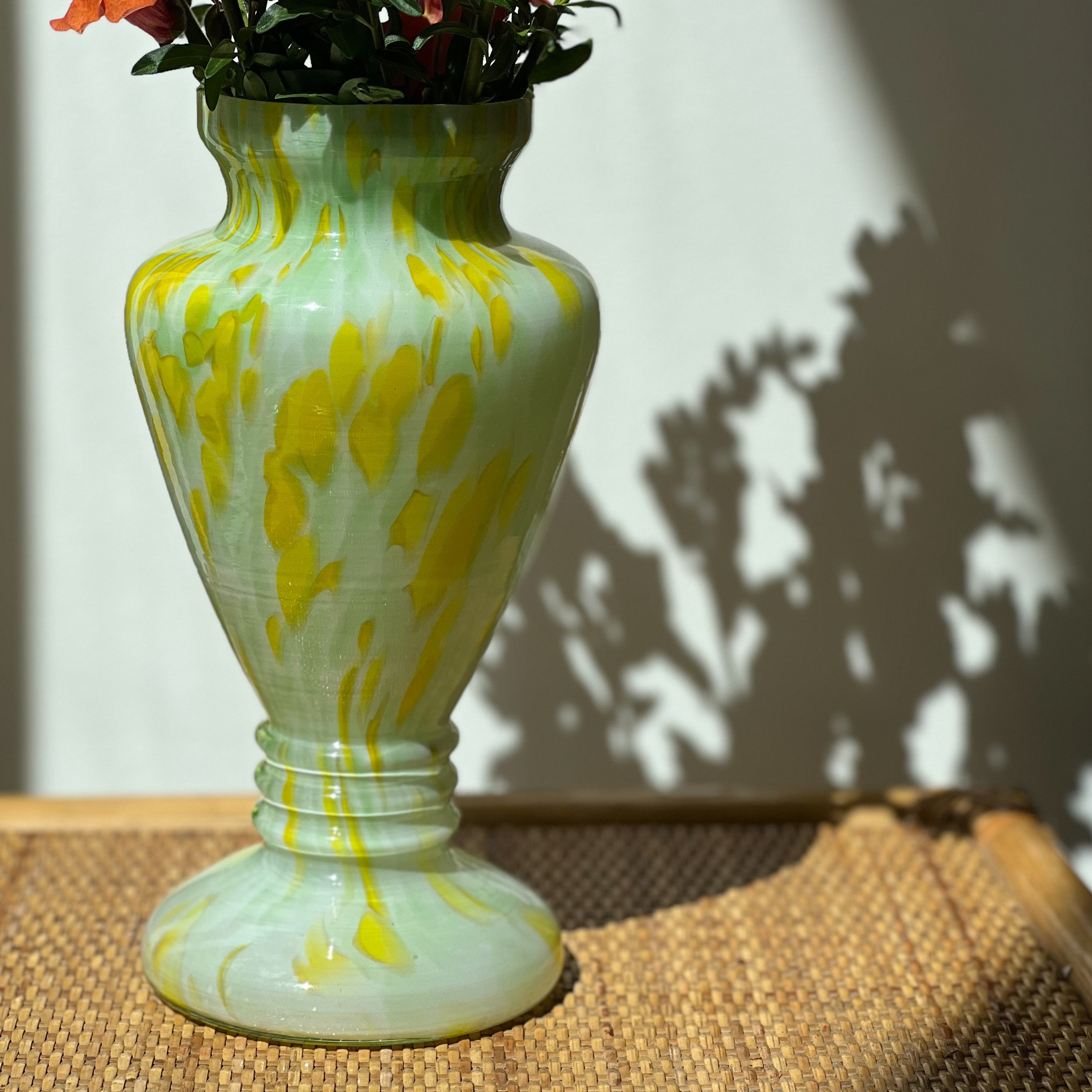 Yellow and Green Vase