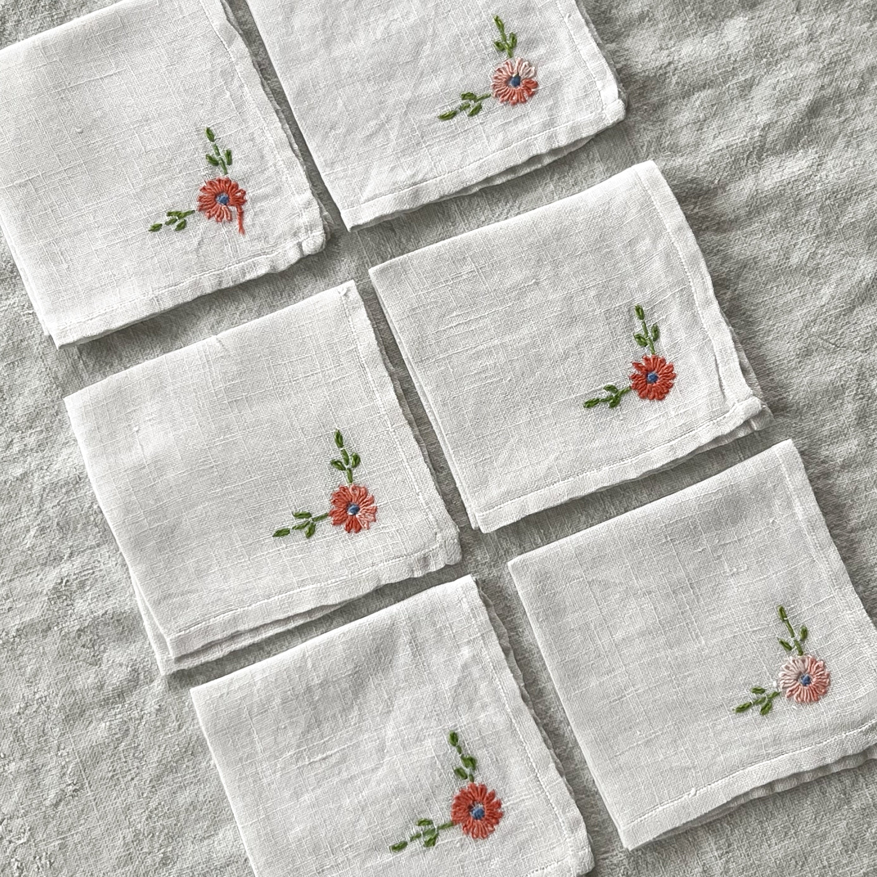 Floral Cocktail Napkins