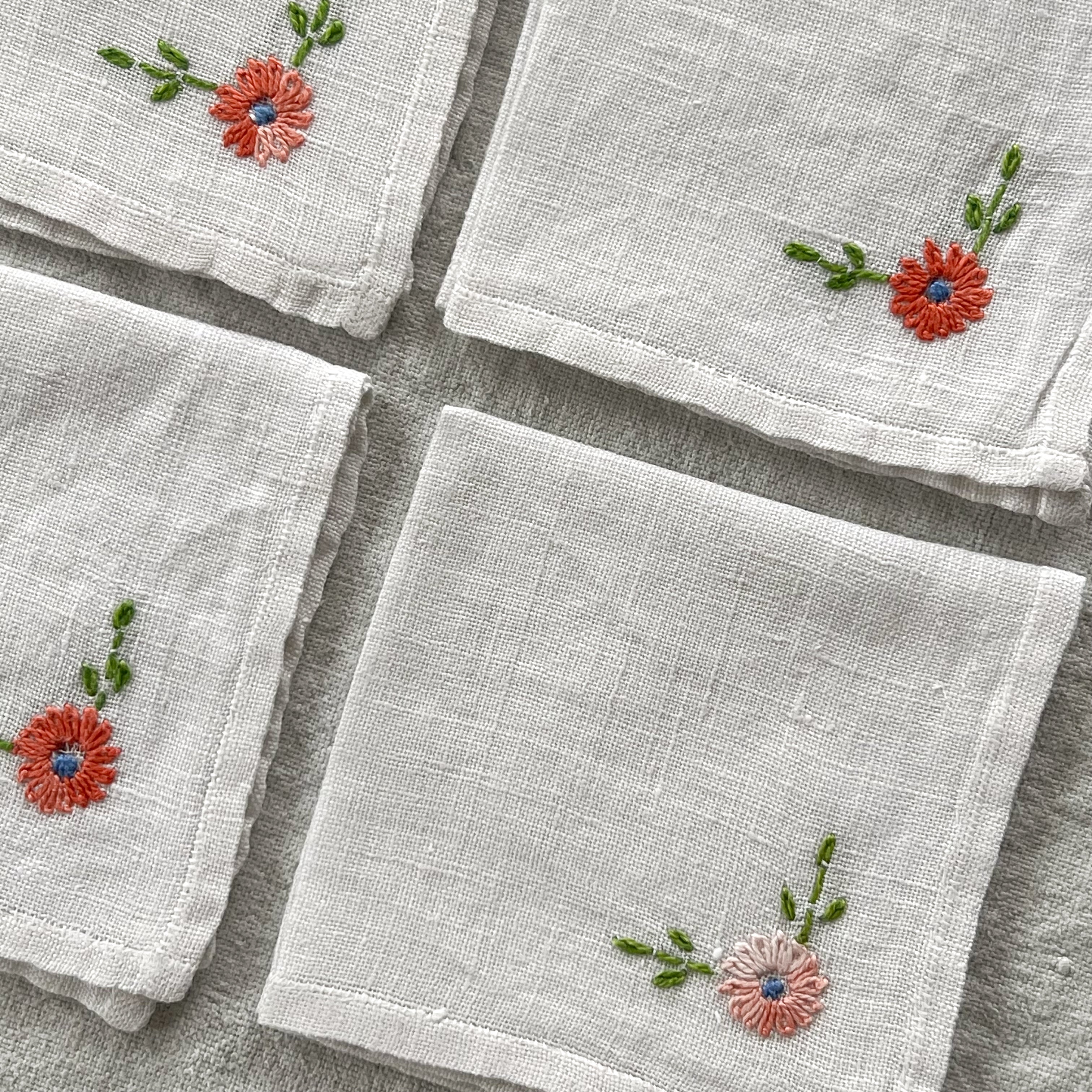 Floral Cocktail Napkins