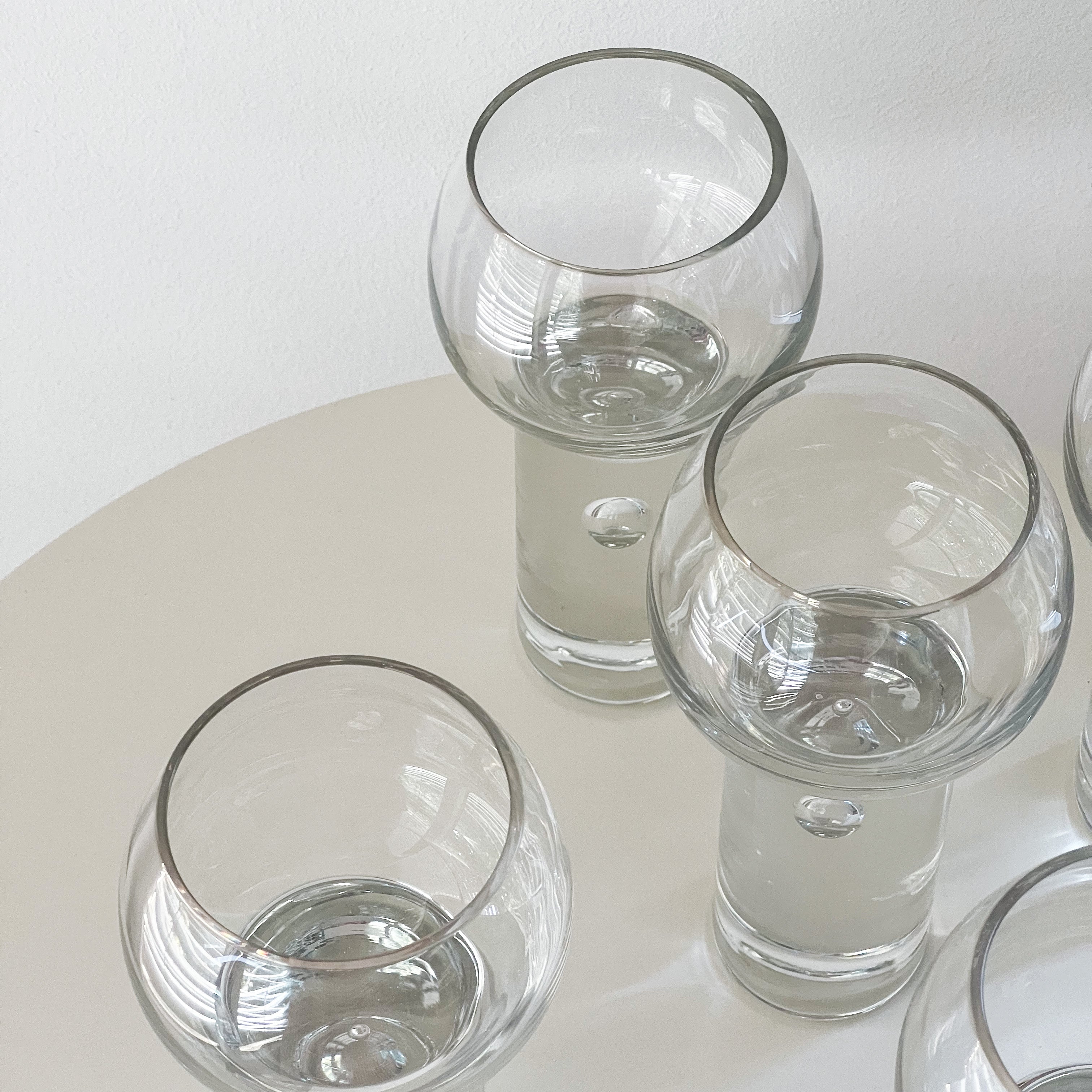 Tall Midcentury Bubble Glasses