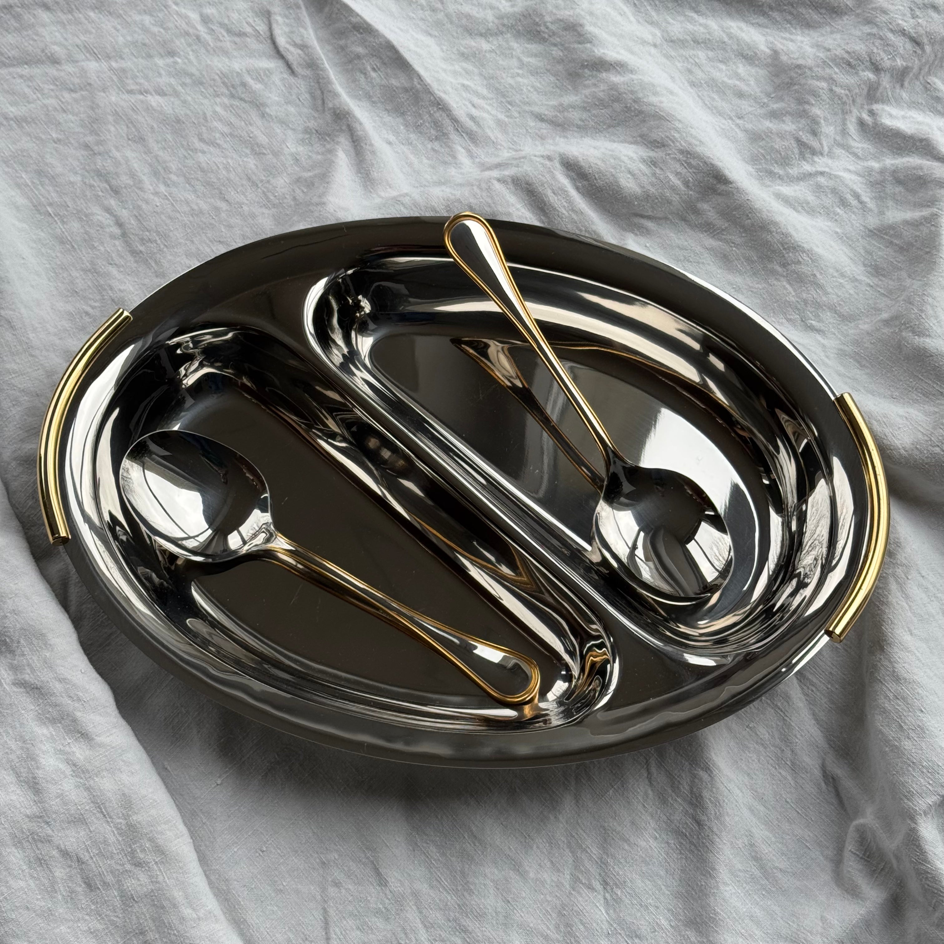 Mixed Metal Serving Dish