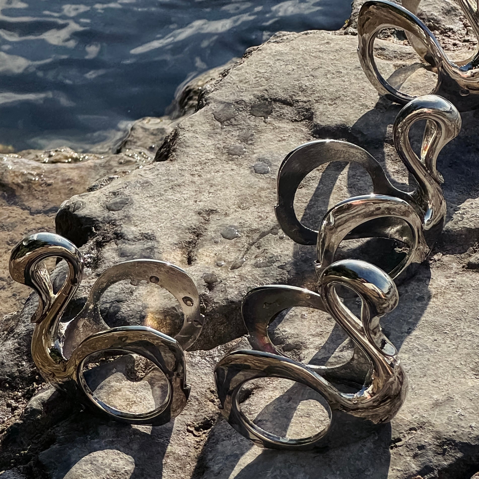 Silver-plated Swan Napkin Rings
