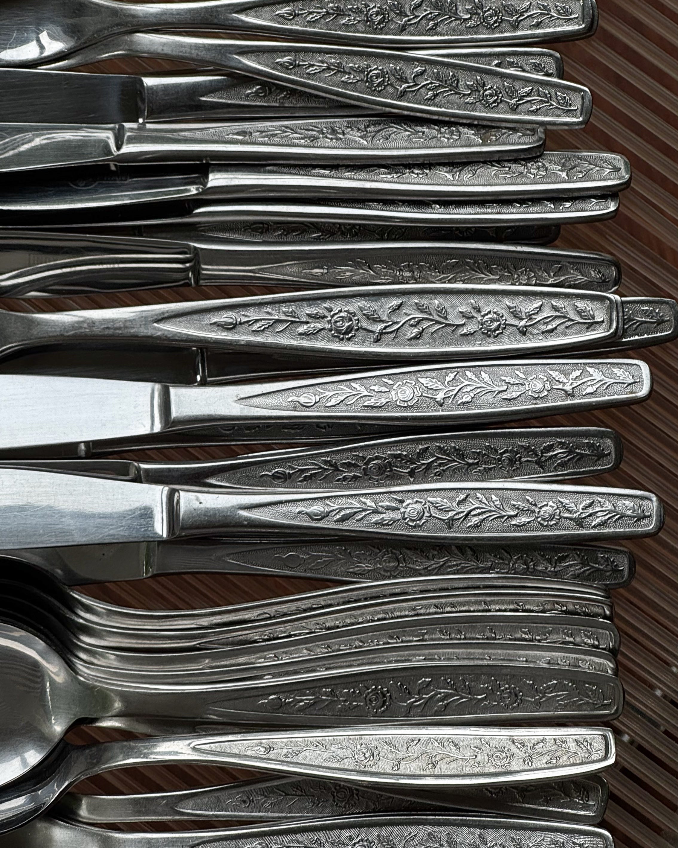 Steel Floral Cutlery
