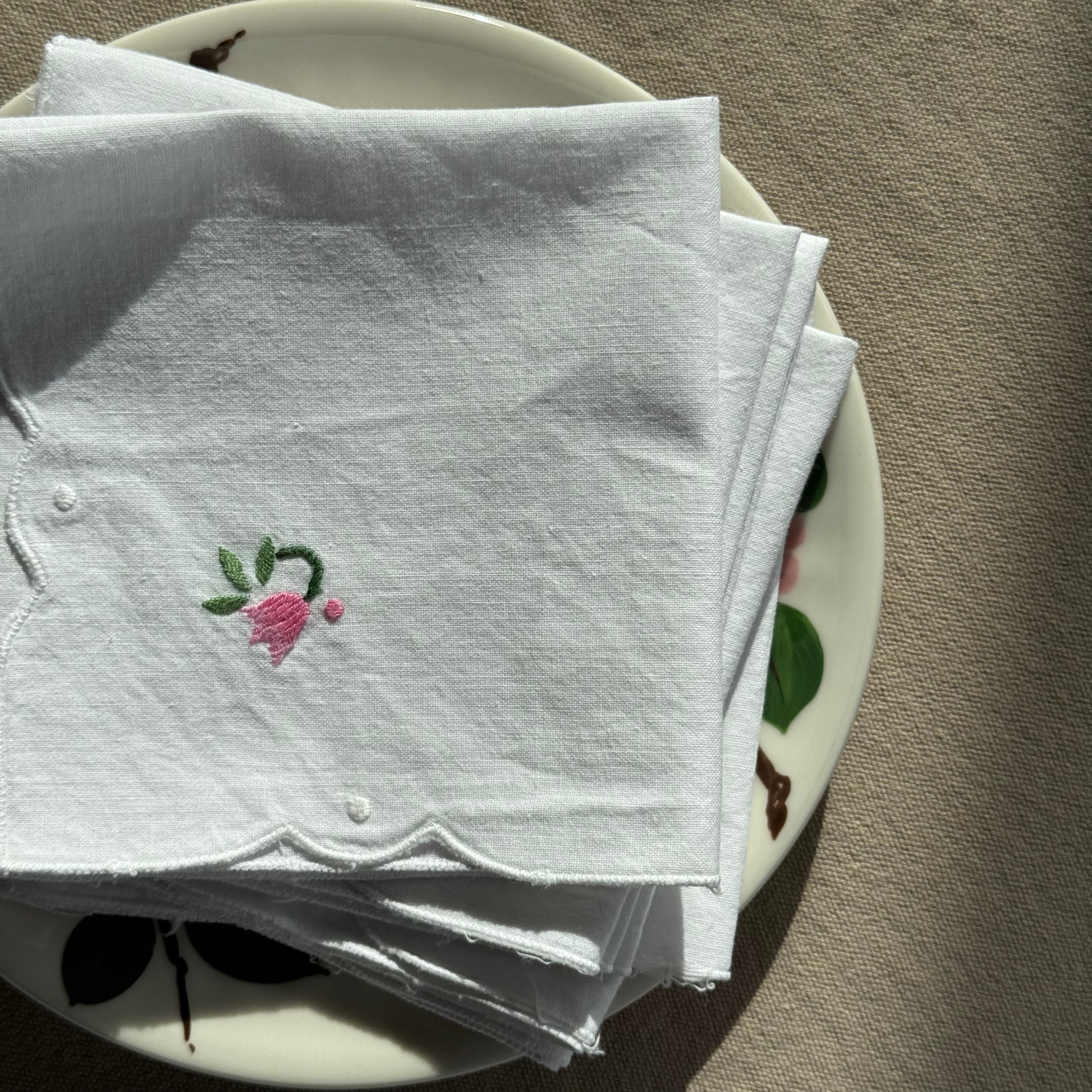 White Cocktail Napkin