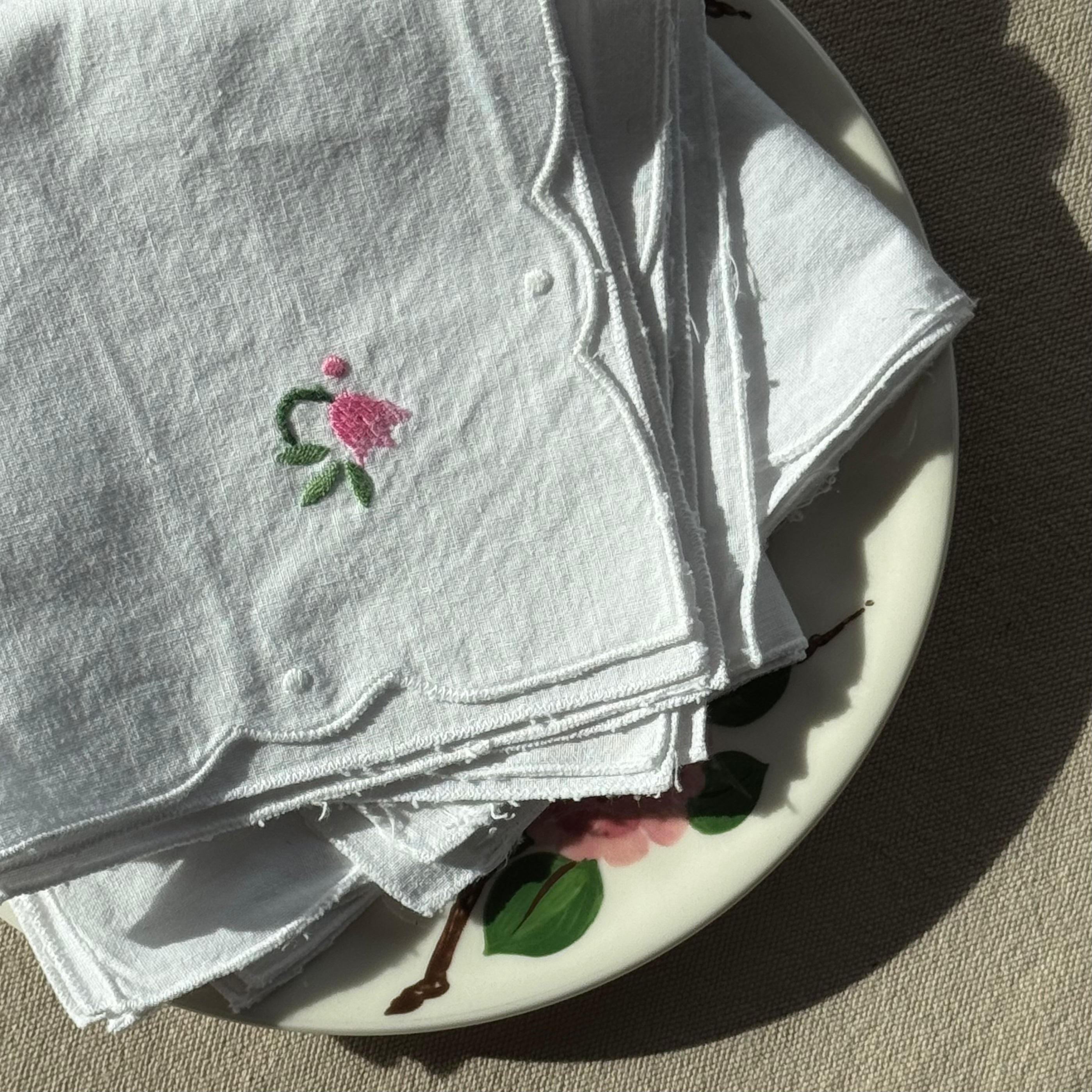 White Cocktail Napkin