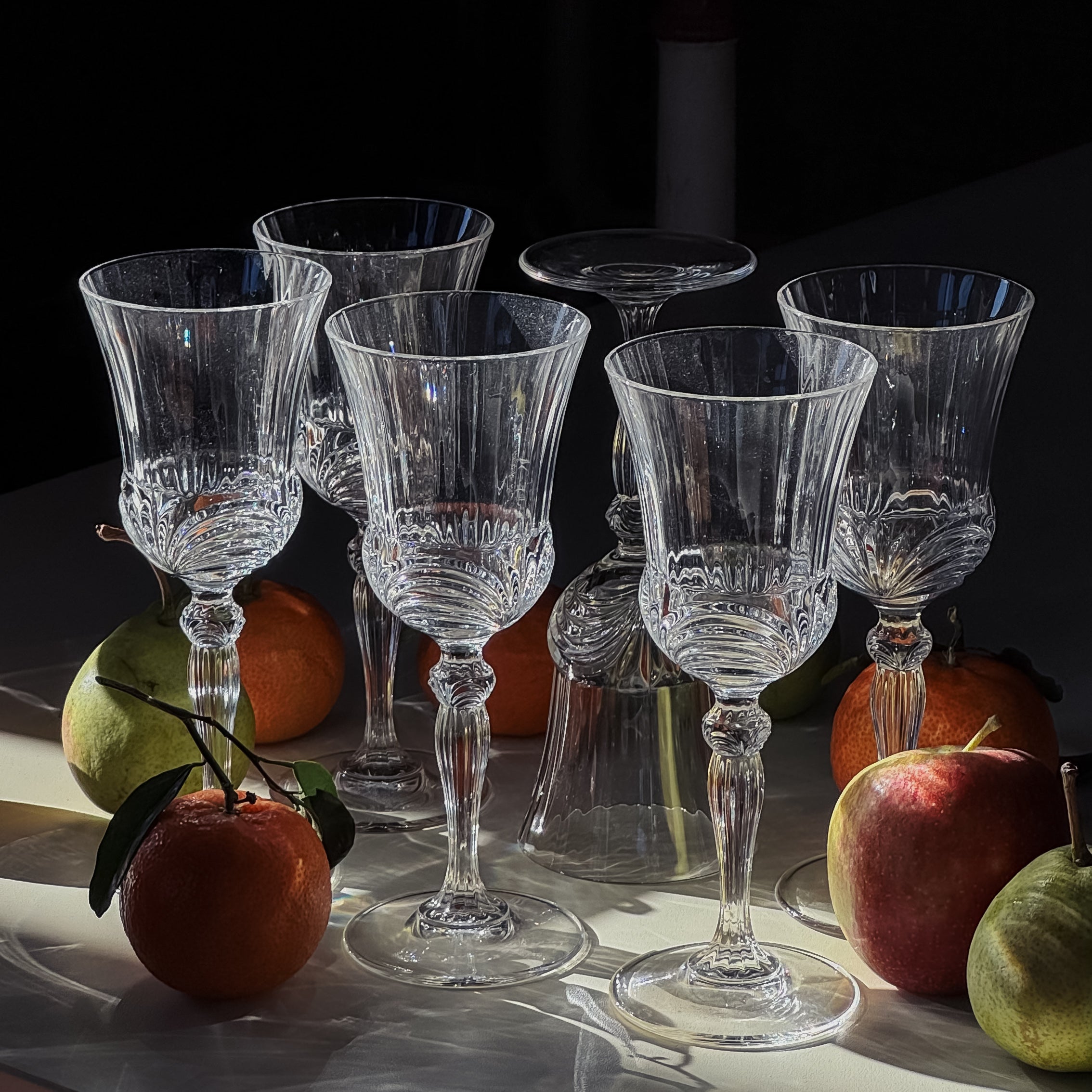 Swirly Crystal Wine Glasses