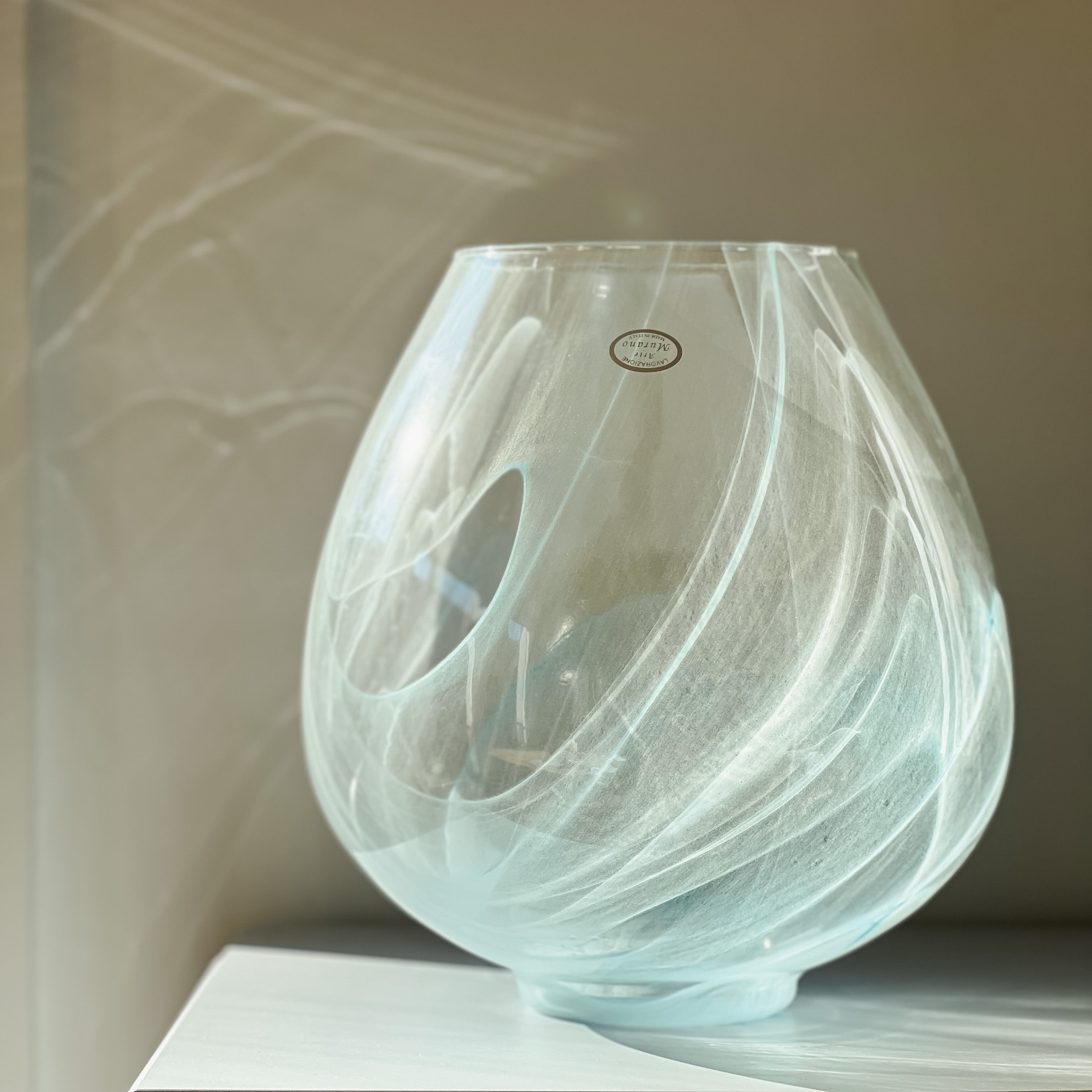 Pale Blue Murano Vase