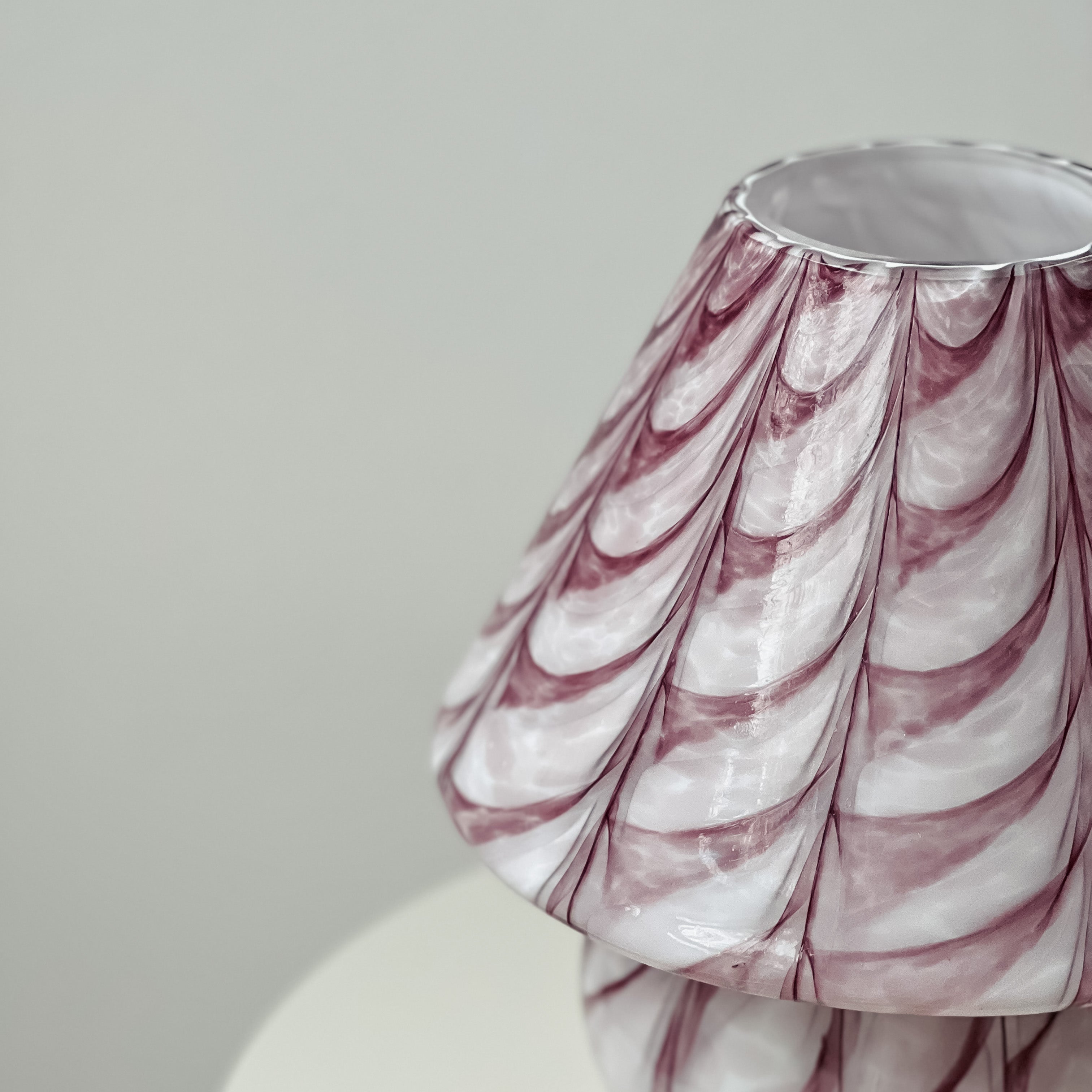 Feathered Amethyst Mushroom Lamp