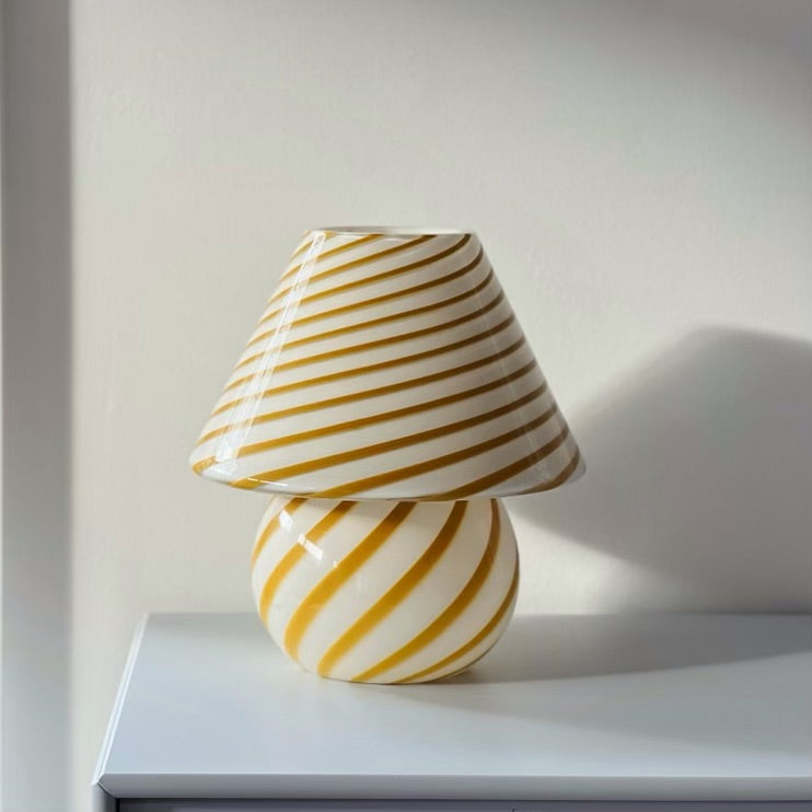 Ochre Swirly Mushroom Lamp