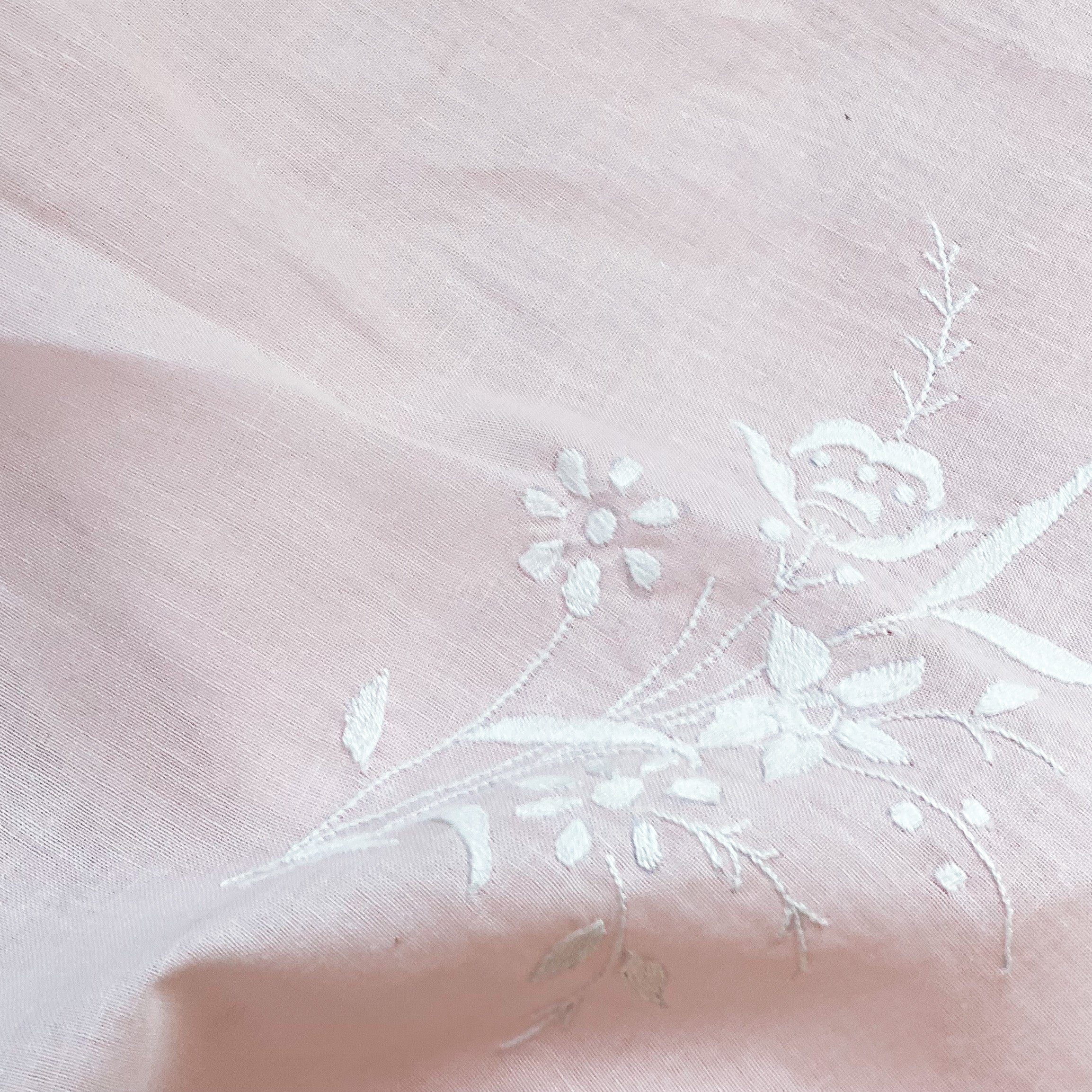 Blush Embroidered Table Linens