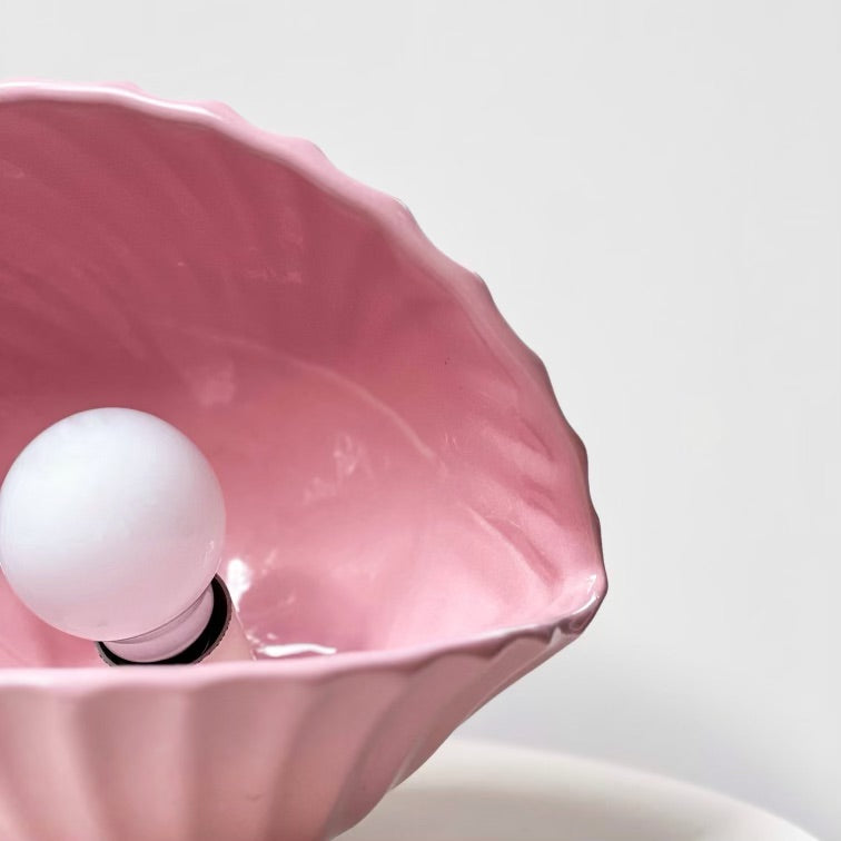 Pink Clamshell Lamp